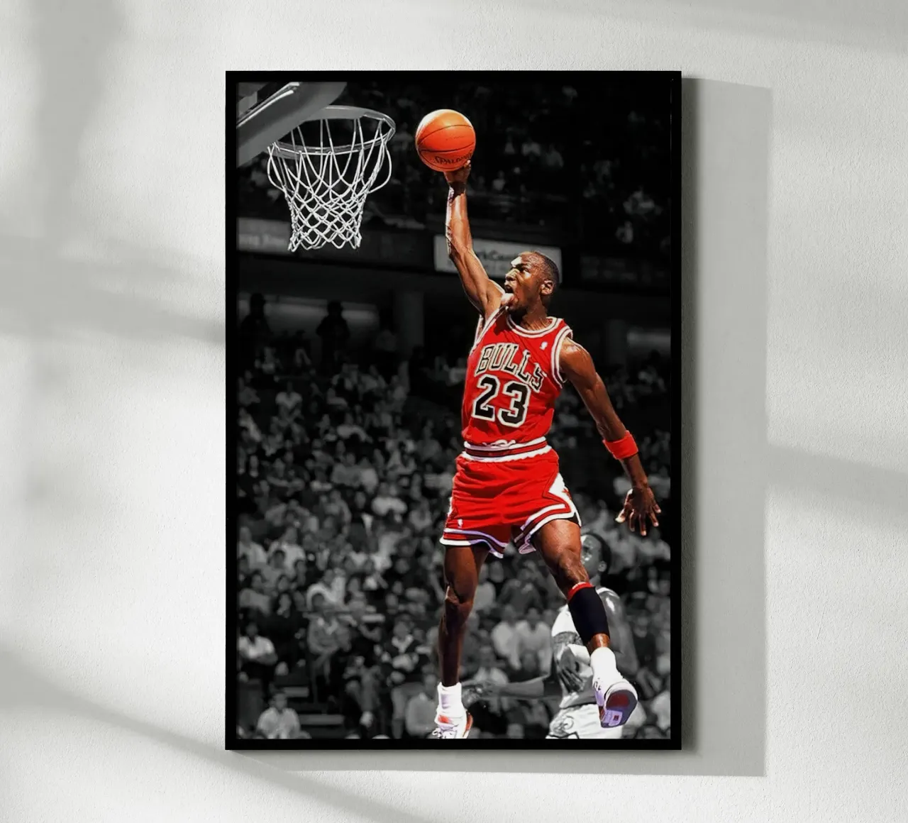 Michael Jordan Slam Dunk Air Basket poster con telaio in alluminio da bernar shop