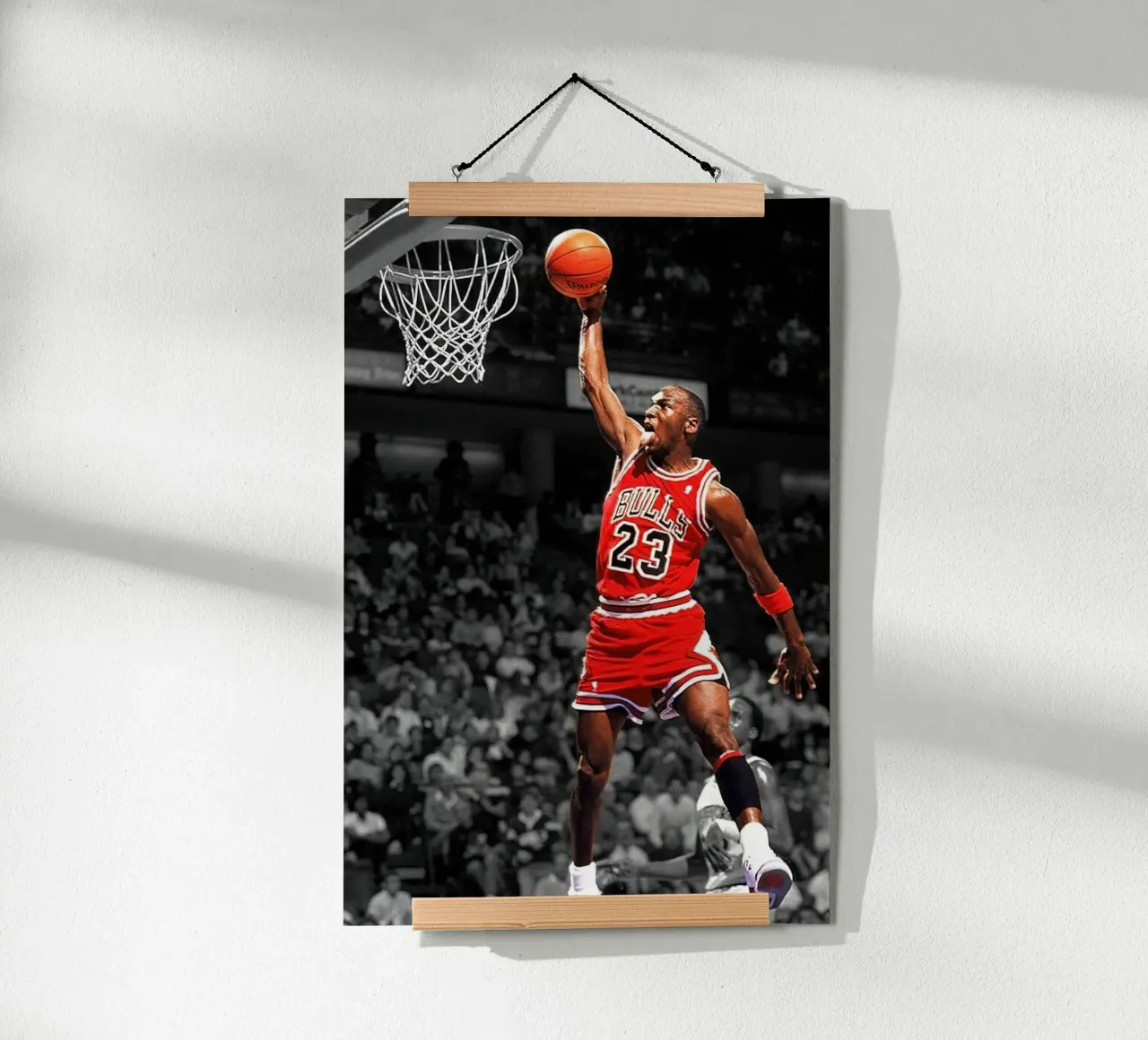 Michael Jordan Slam Dunk Air Basket poster con telaio in alluminio da bernar shop