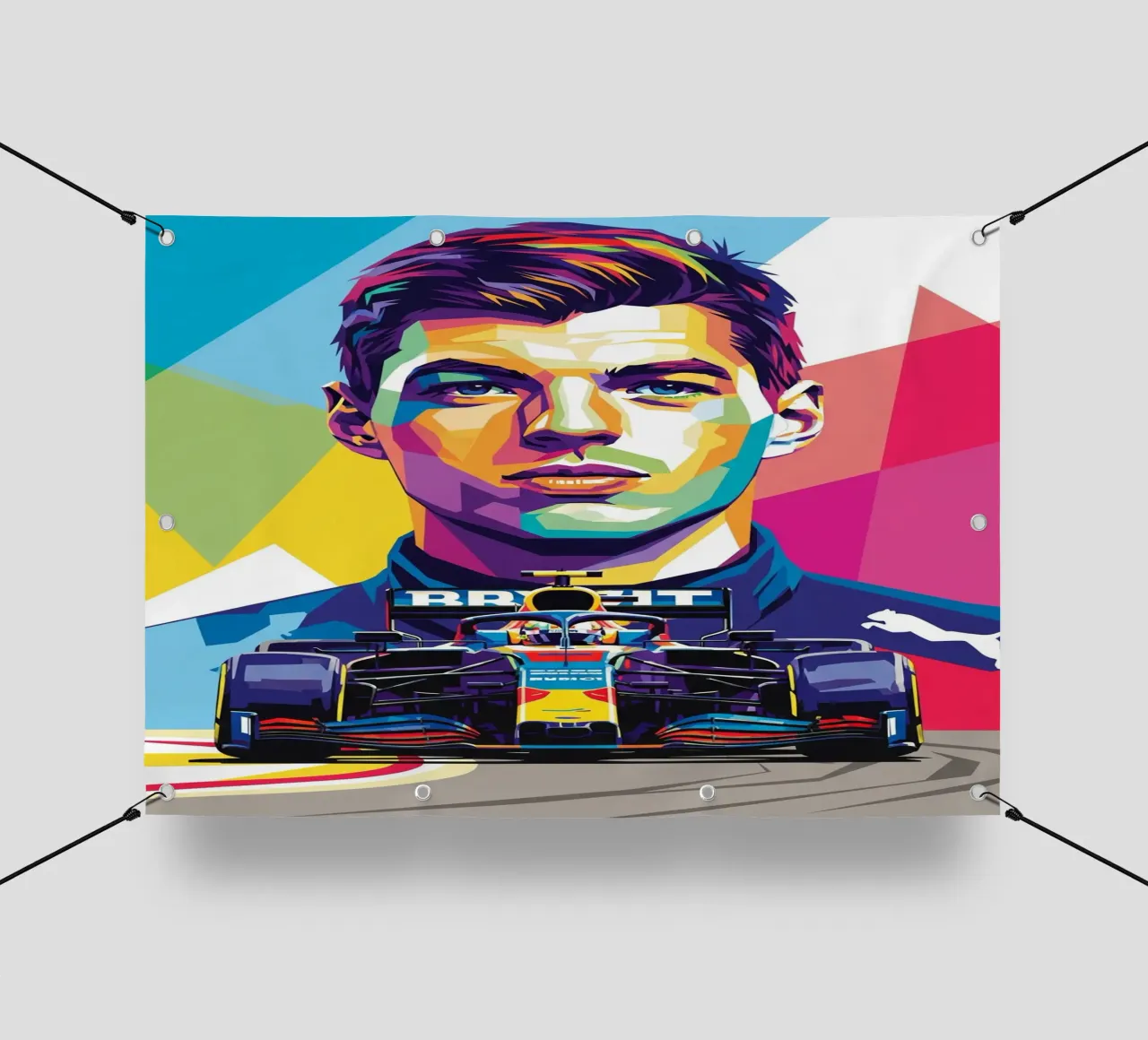 Max Verstappen - Formula Uno telo in pvc da Hantamrata