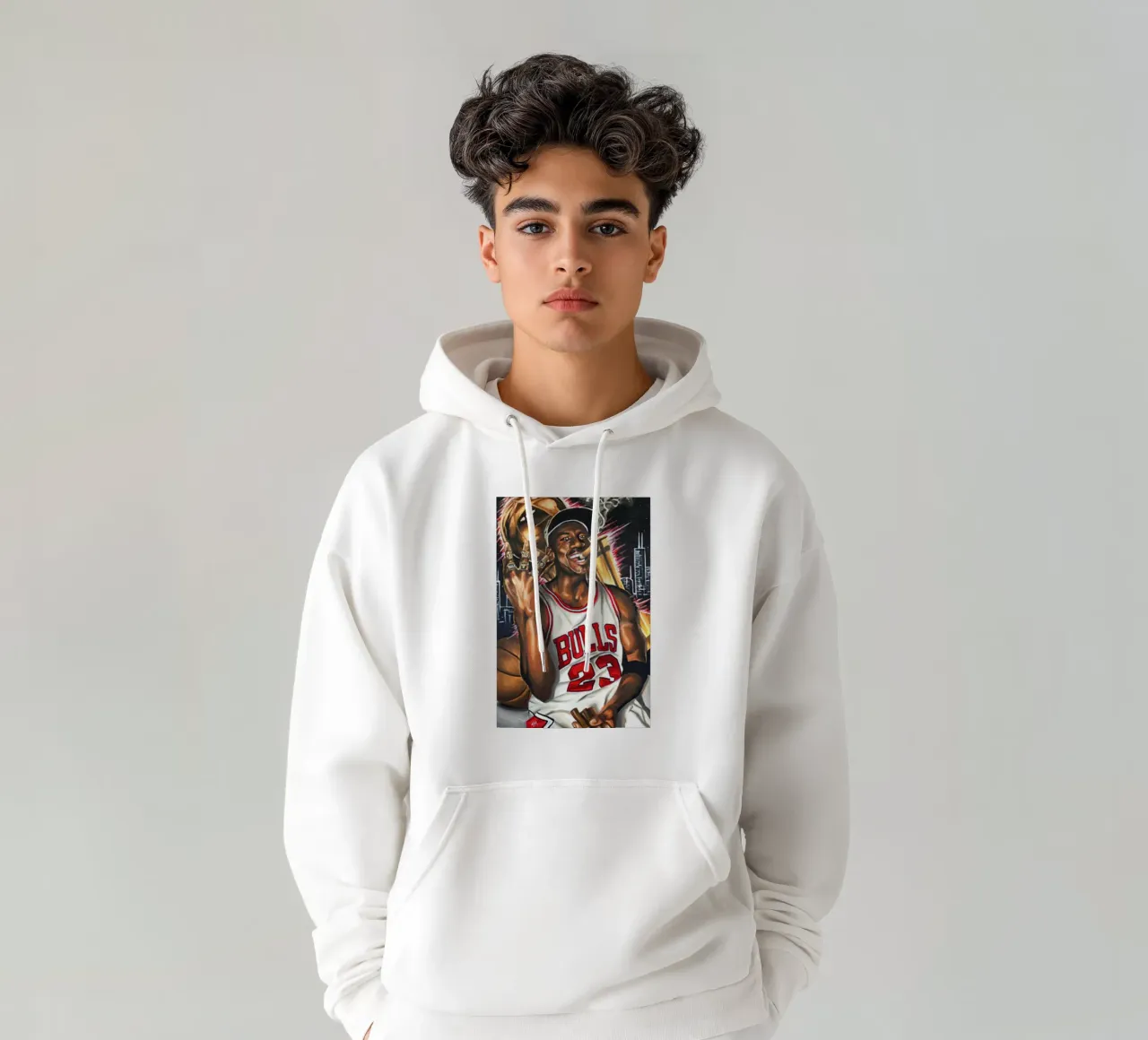 Fumo di Michael Jordan felpa con cappuccio da bernar shop