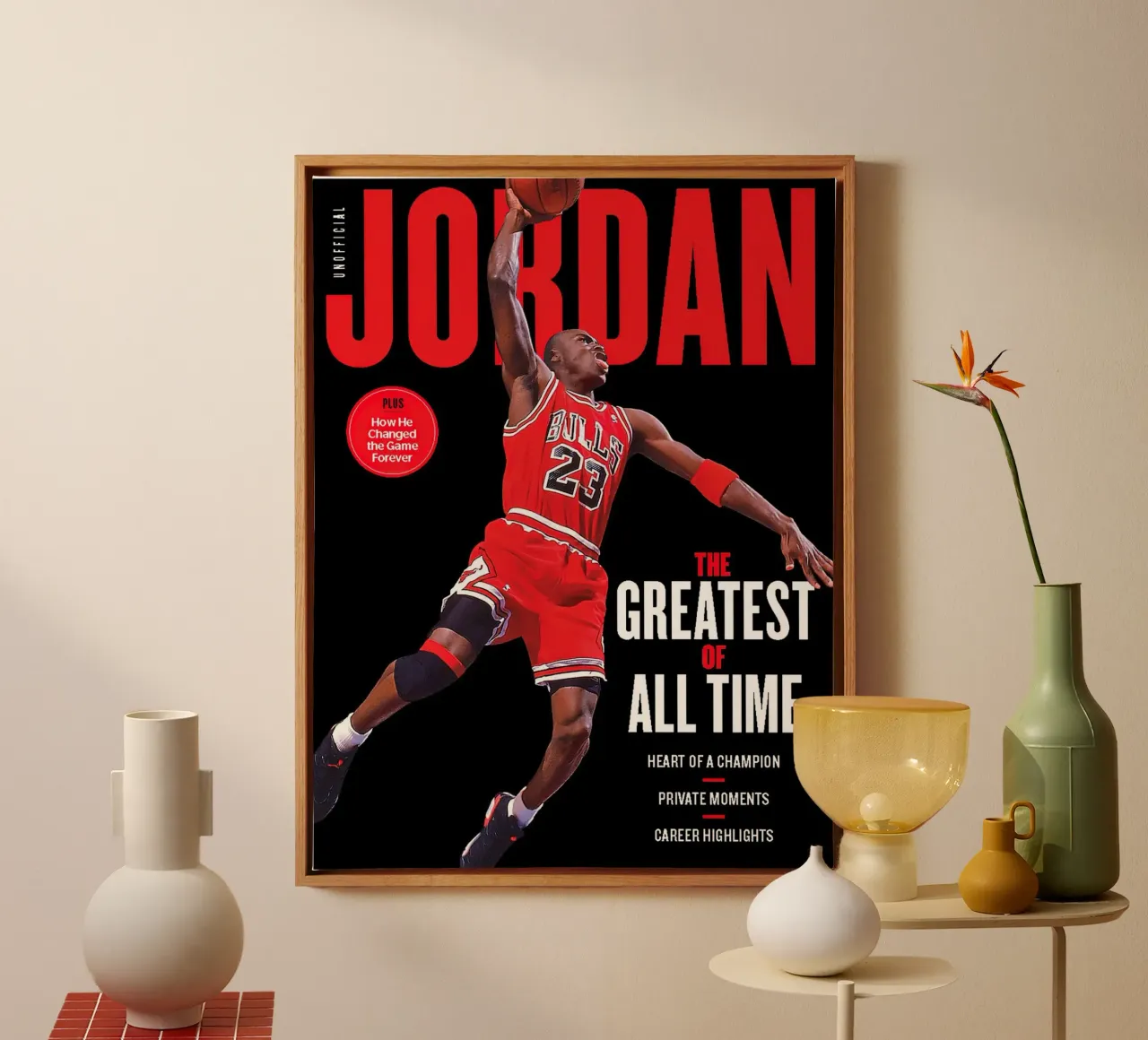The Great Of All Time canvas with Floater frame by bernar shop