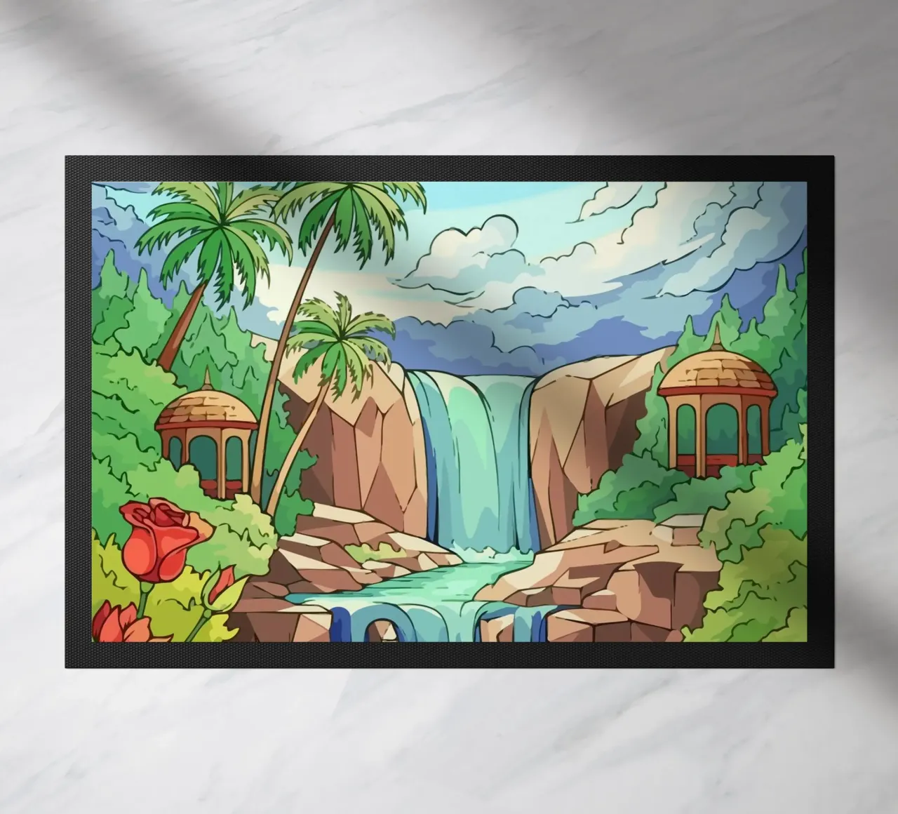rainbow over the waterfall zerbino da Dumery Art