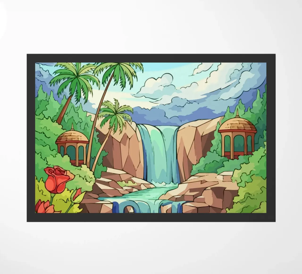 rainbow over the waterfall zerbino da Dumery Art