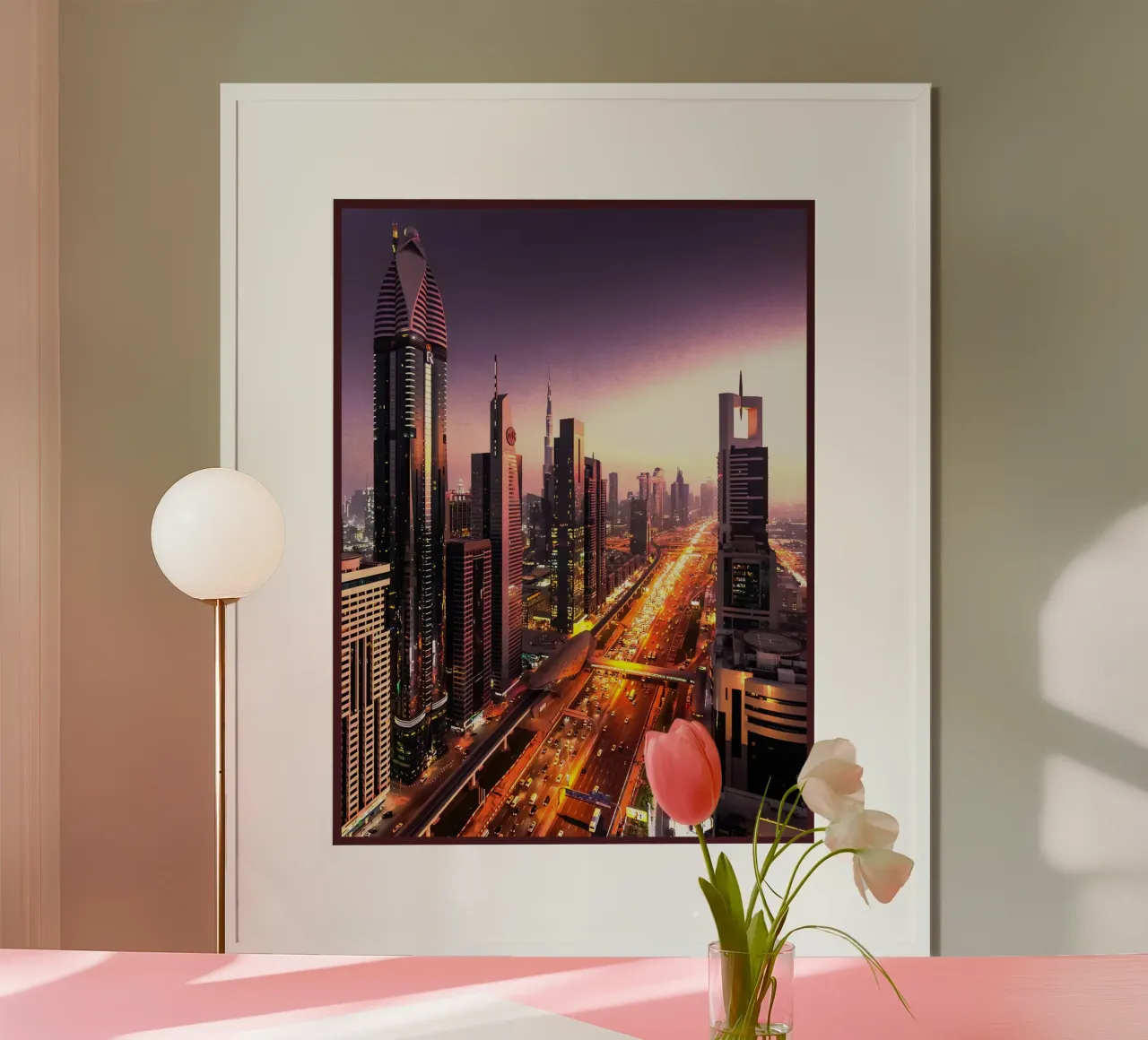 paesaggio urbano skyline grattacieli urbano poster da Christine N Shay