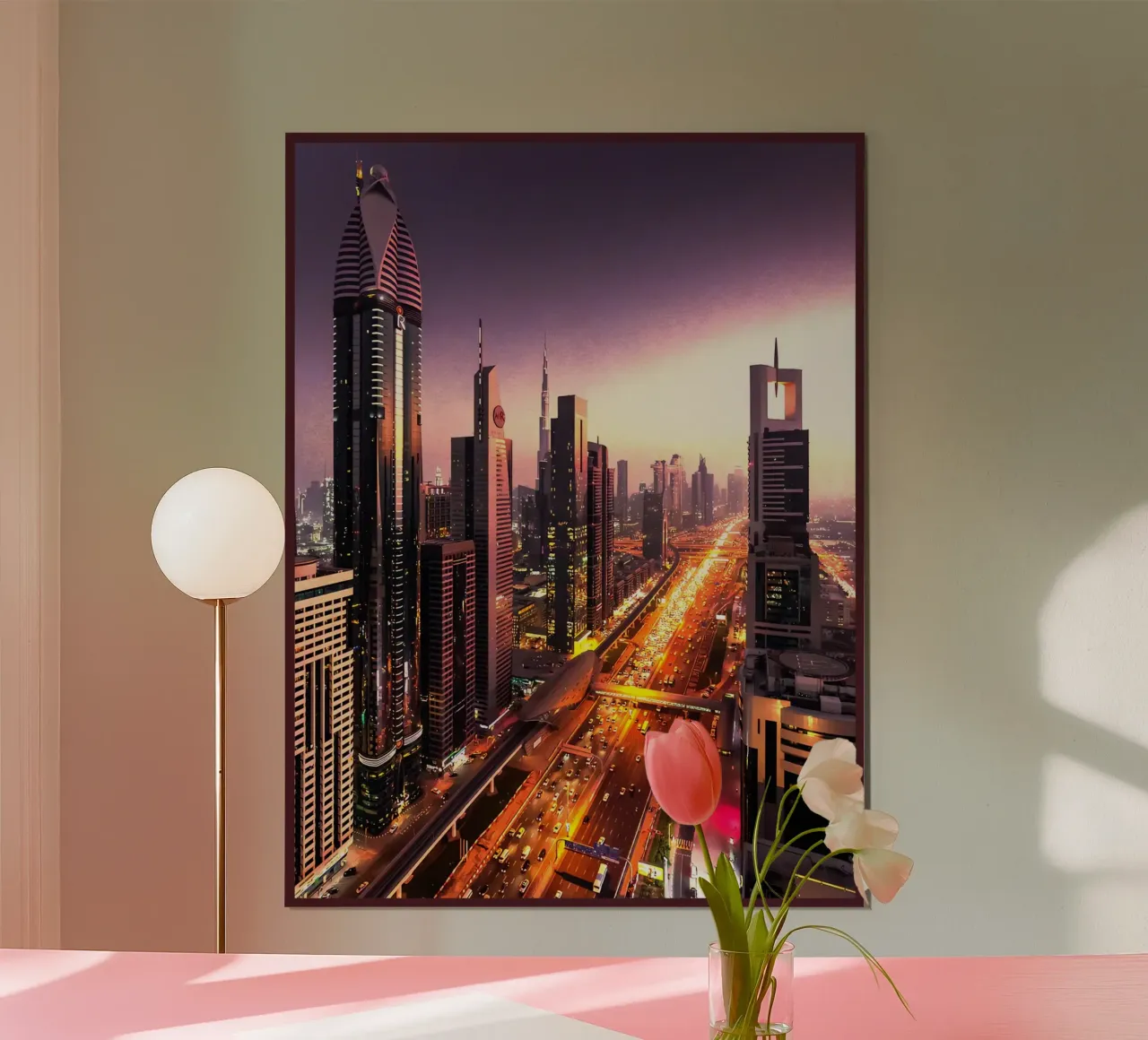 paesaggio urbano skyline grattacieli urbano poster da Christine N Shay