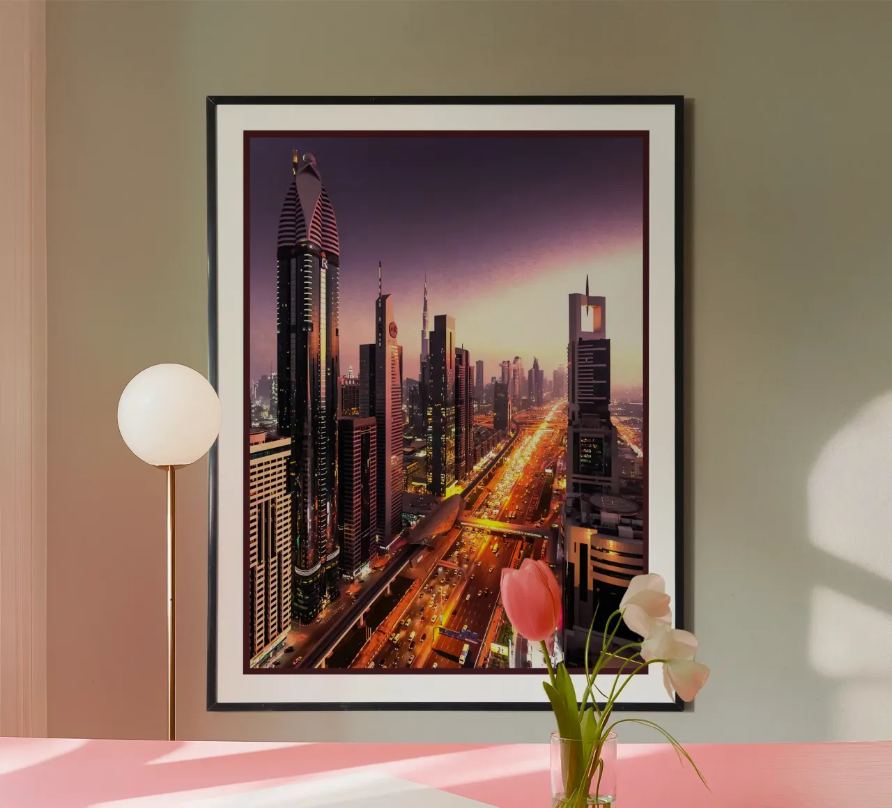 paesaggio urbano skyline grattacieli urbano poster da Christine N Shay