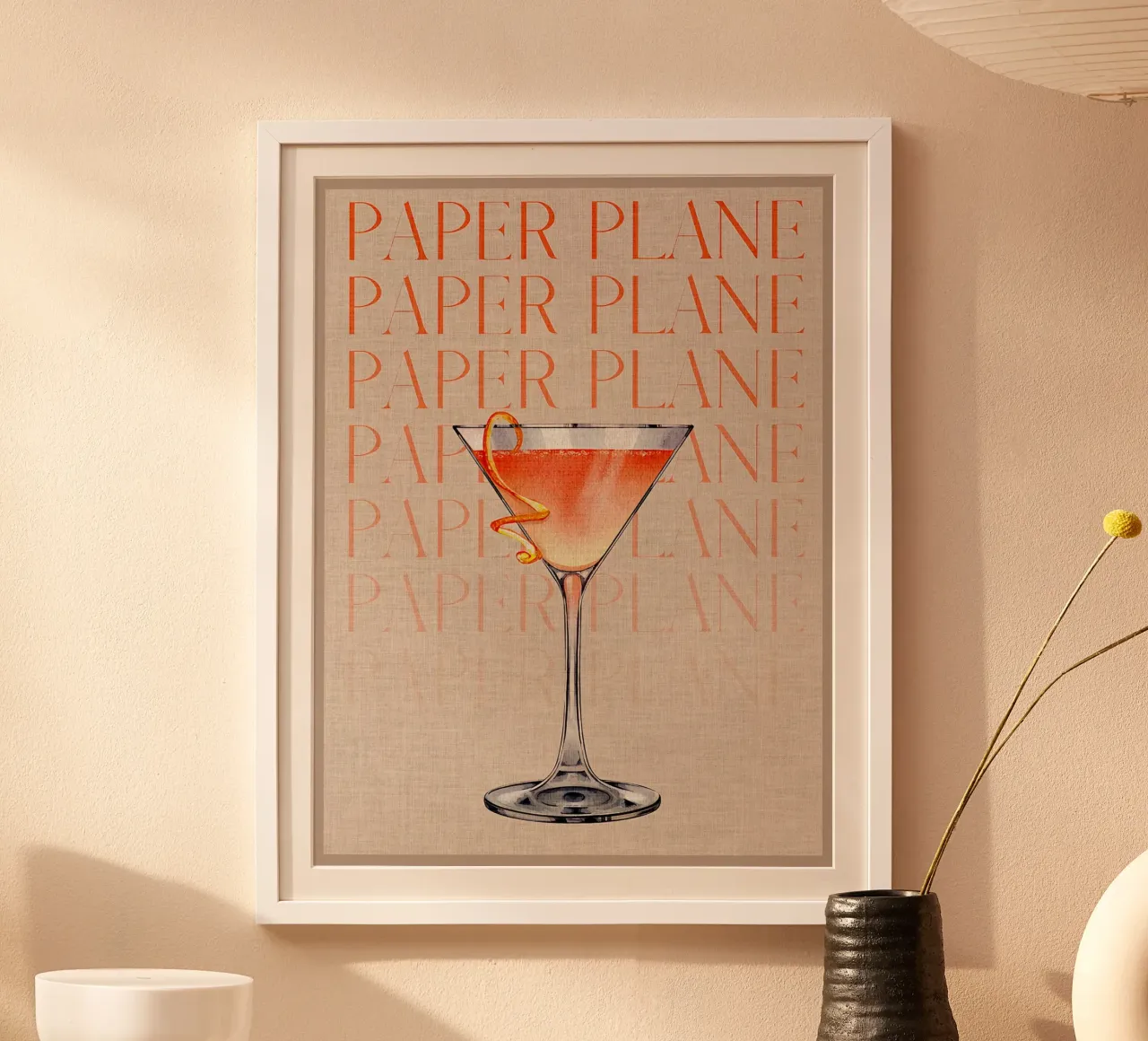 cocktail bicchiere da martini drink twist all'arancia poster da Christine N Shay