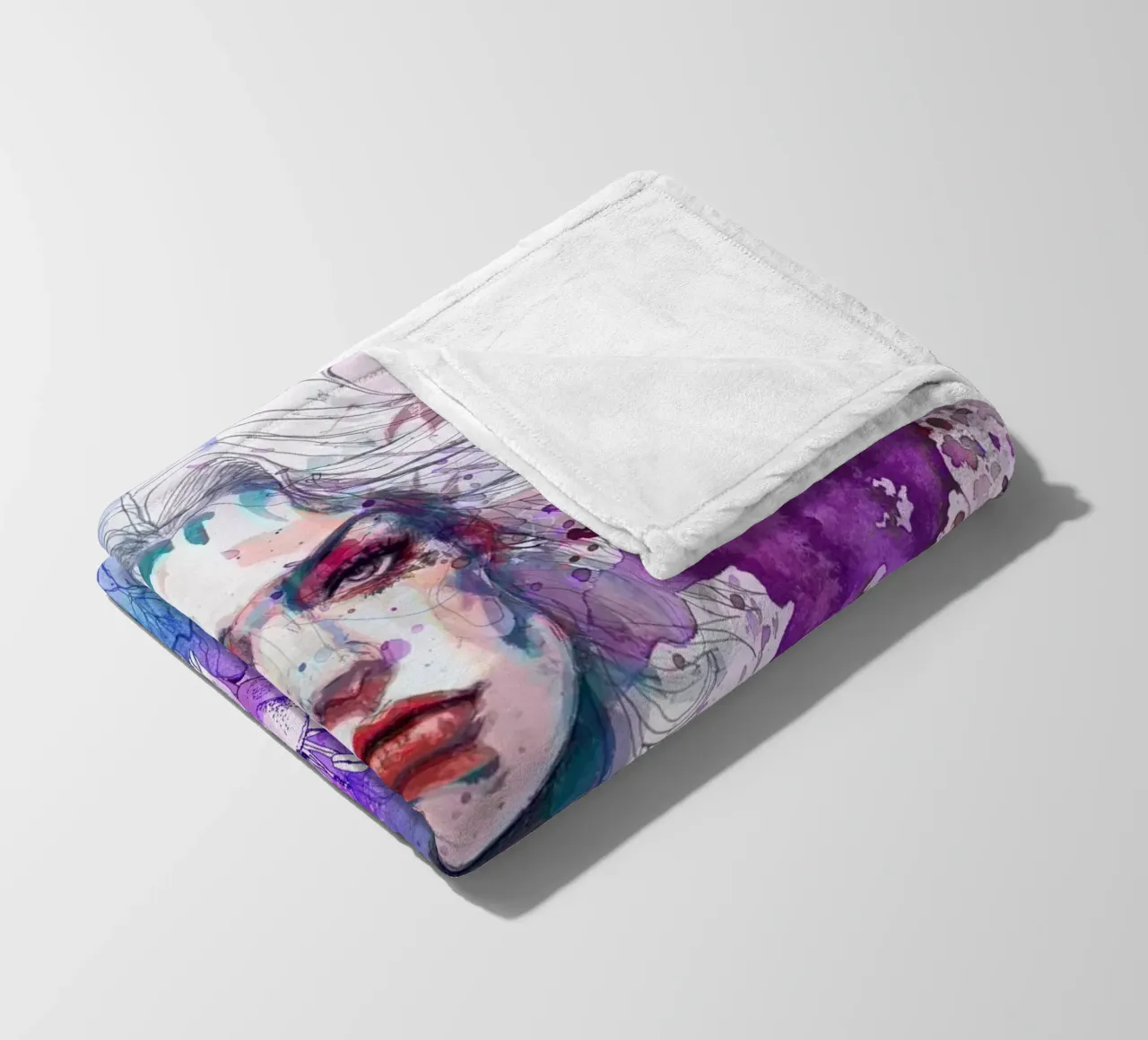 violet flame fleece blanket by Giulio Iurissevich