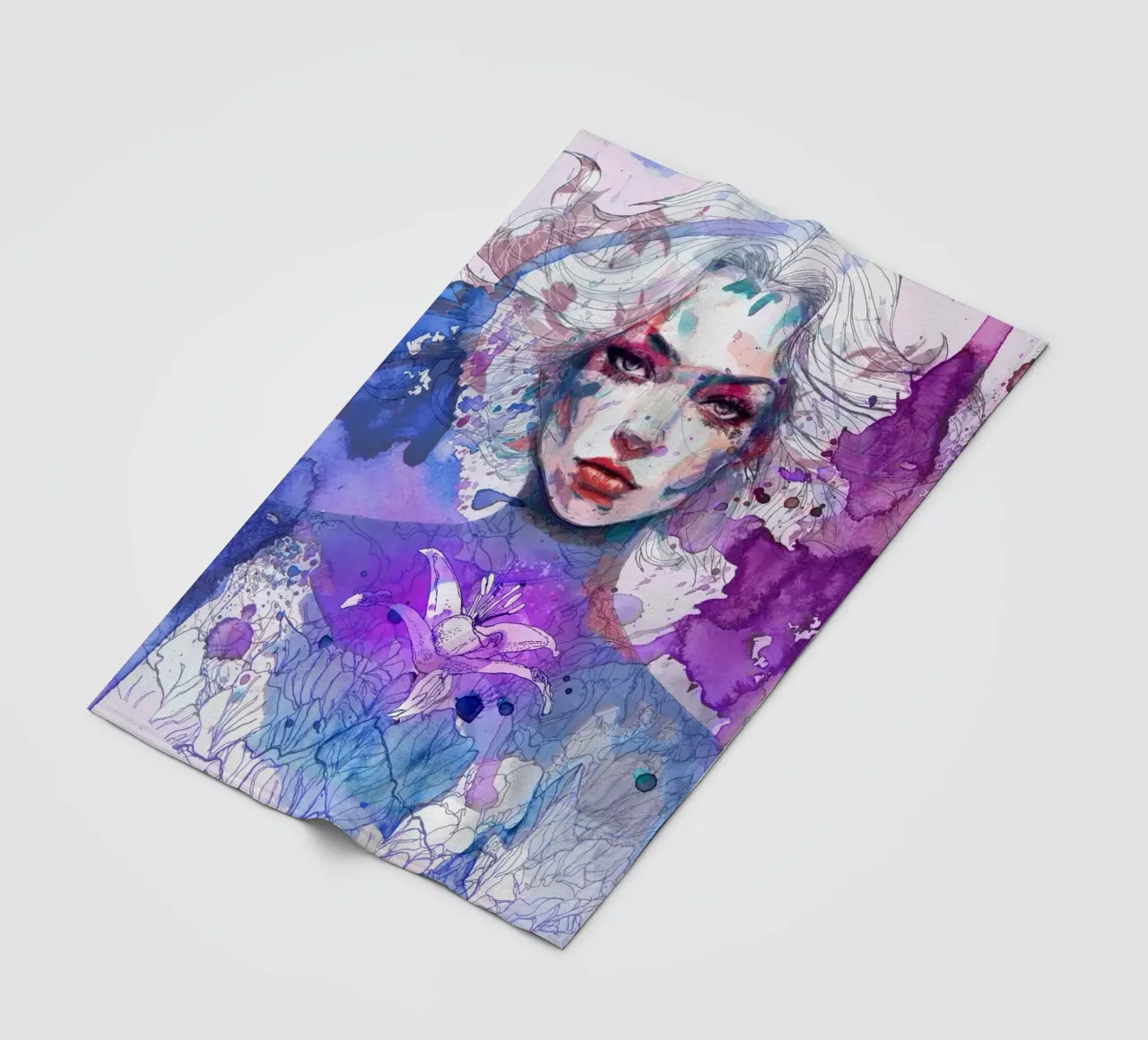 violet flame fleece blanket by Giulio Iurissevich