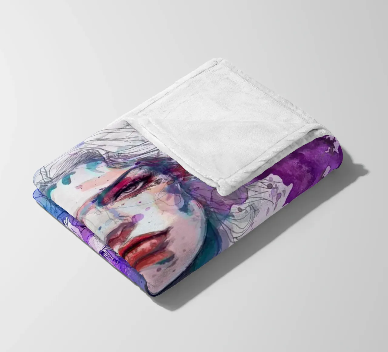 violet flame fleece blanket by Giulio Iurissevich