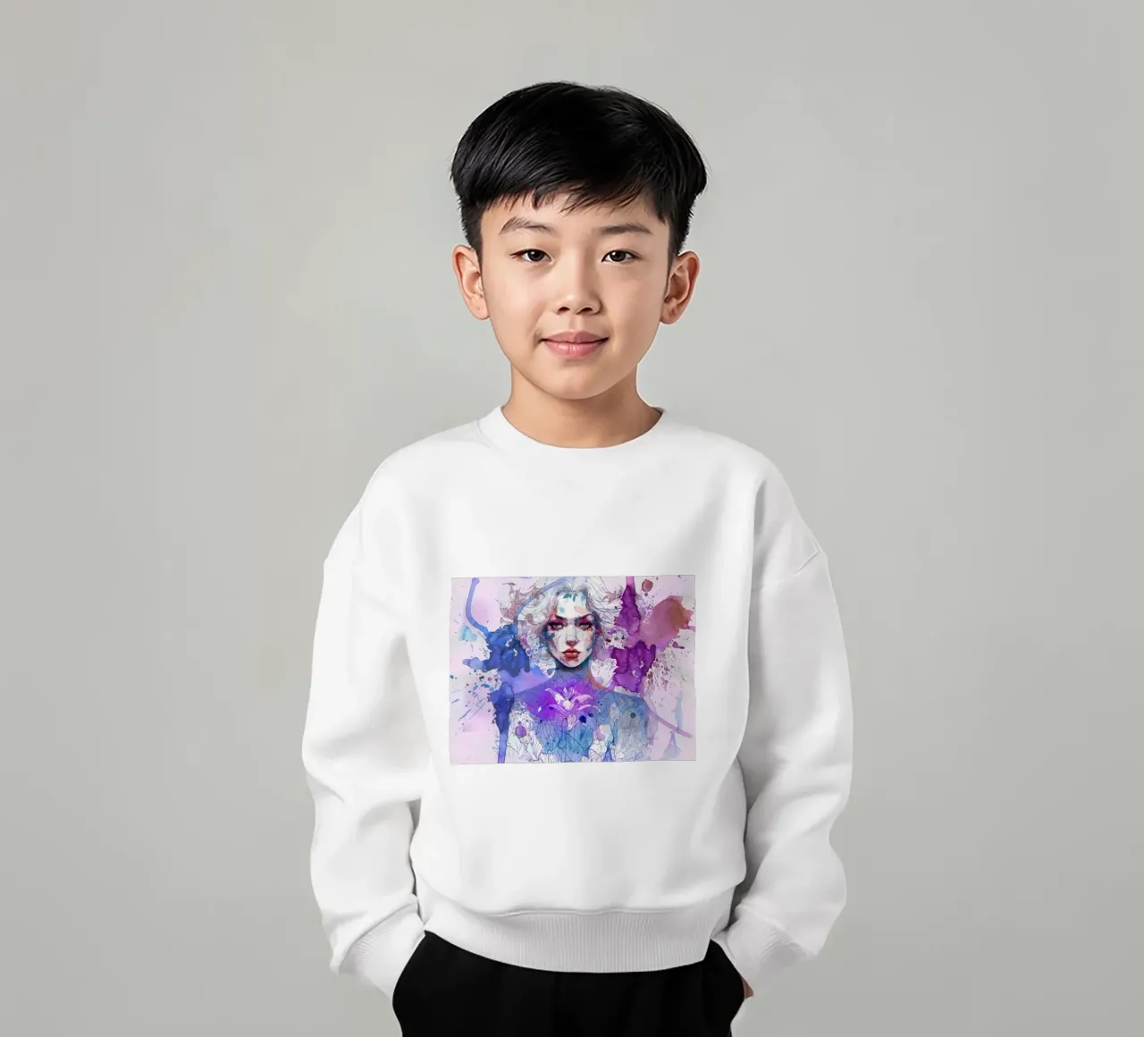 violet flame kids sweatshirt by Giulio Iurissevich