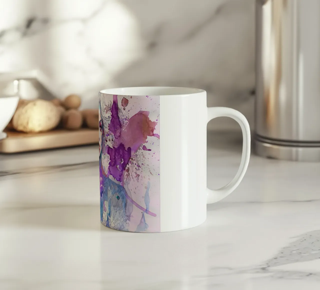 violet flame tazza in ceramica da Giulio Iurissevich