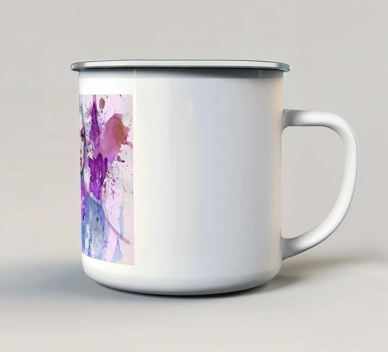 violet flame tazza in smalto da Giulio Iurissevich