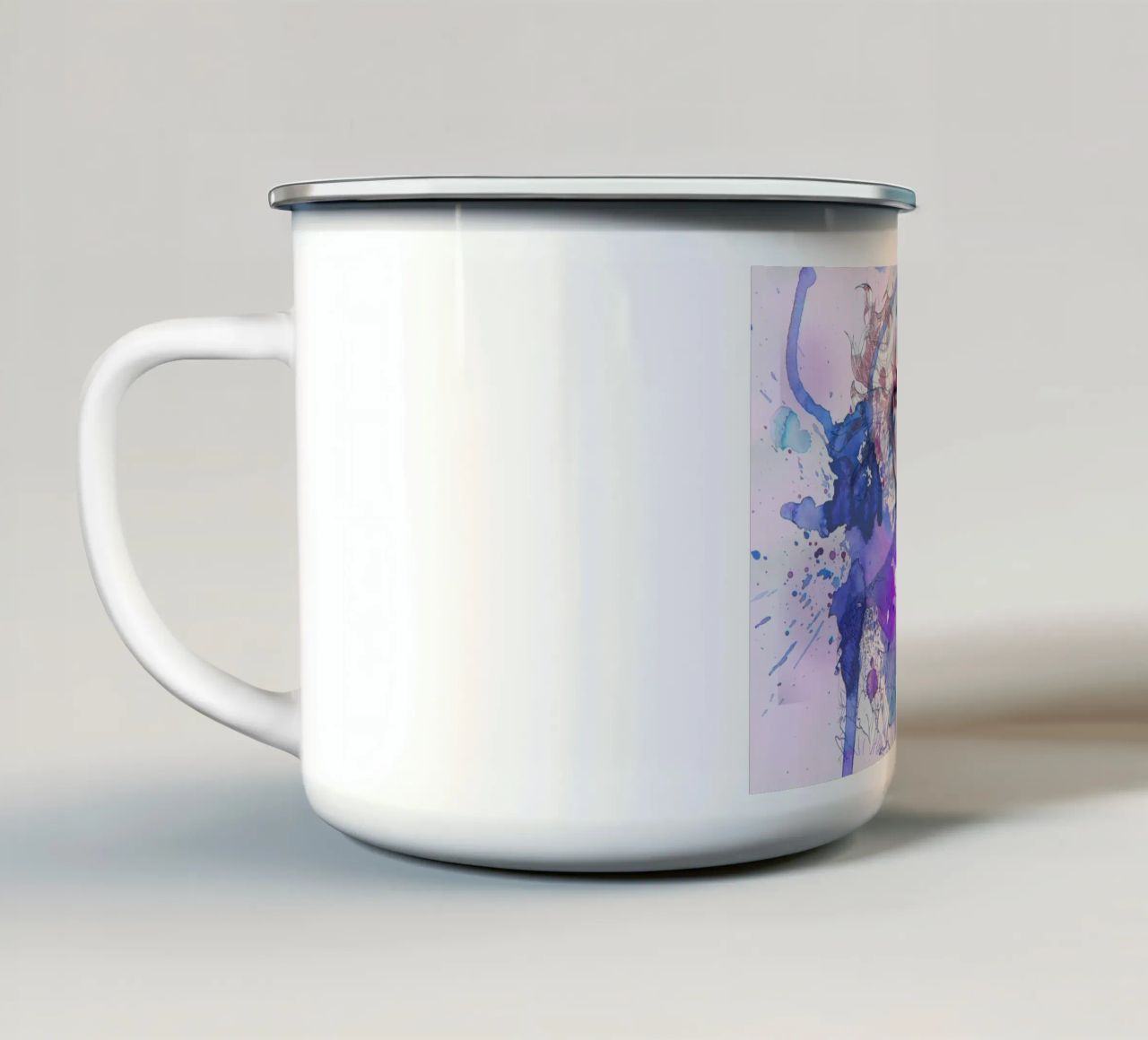 violet flame tazza in smalto da Giulio Iurissevich
