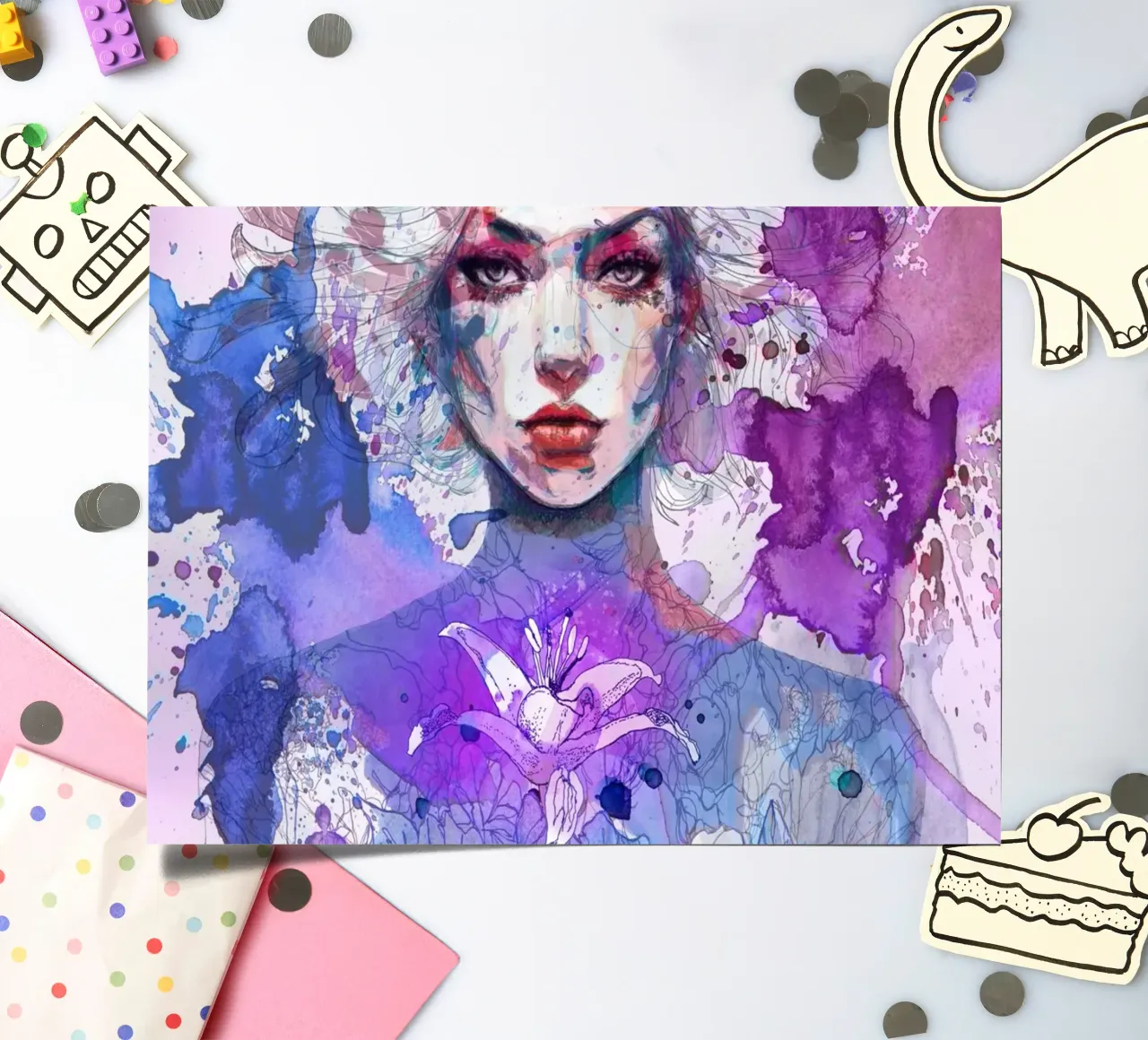 violet flame stickervel van Giulio Iurissevich