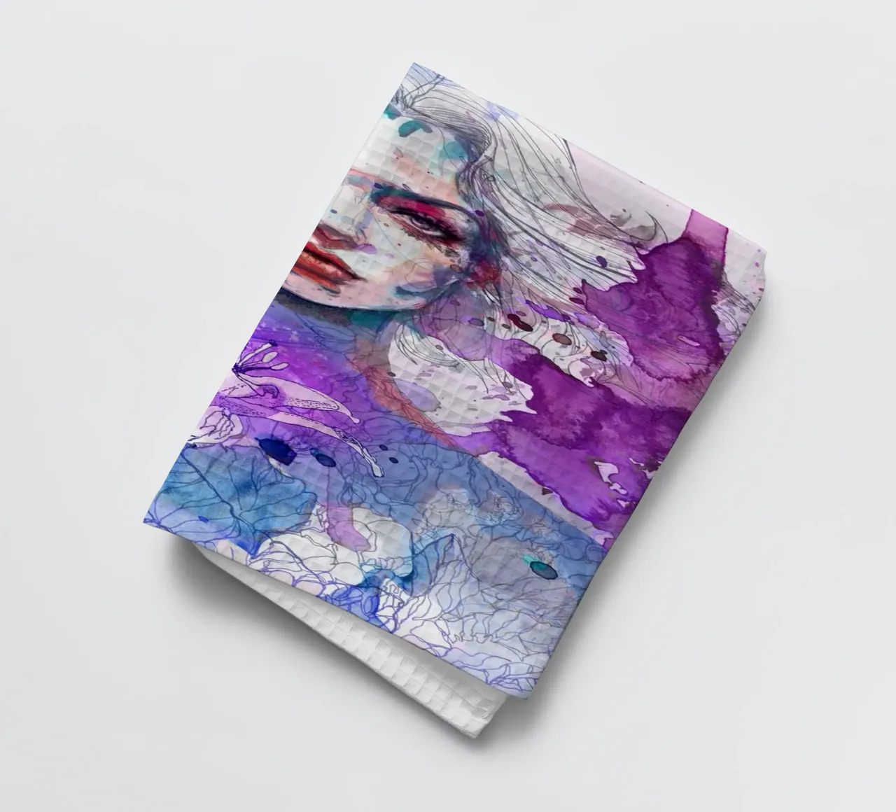 violet flame tea towel by Giulio Iurissevich