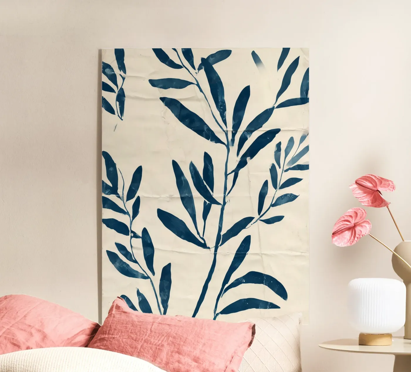 Indigo gedrukt acryl van Seed & Signal