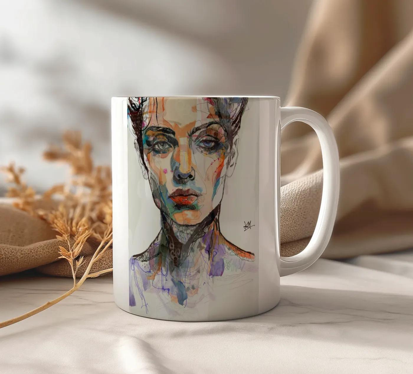 mirror ceramic mug by Giulio Iurissevich