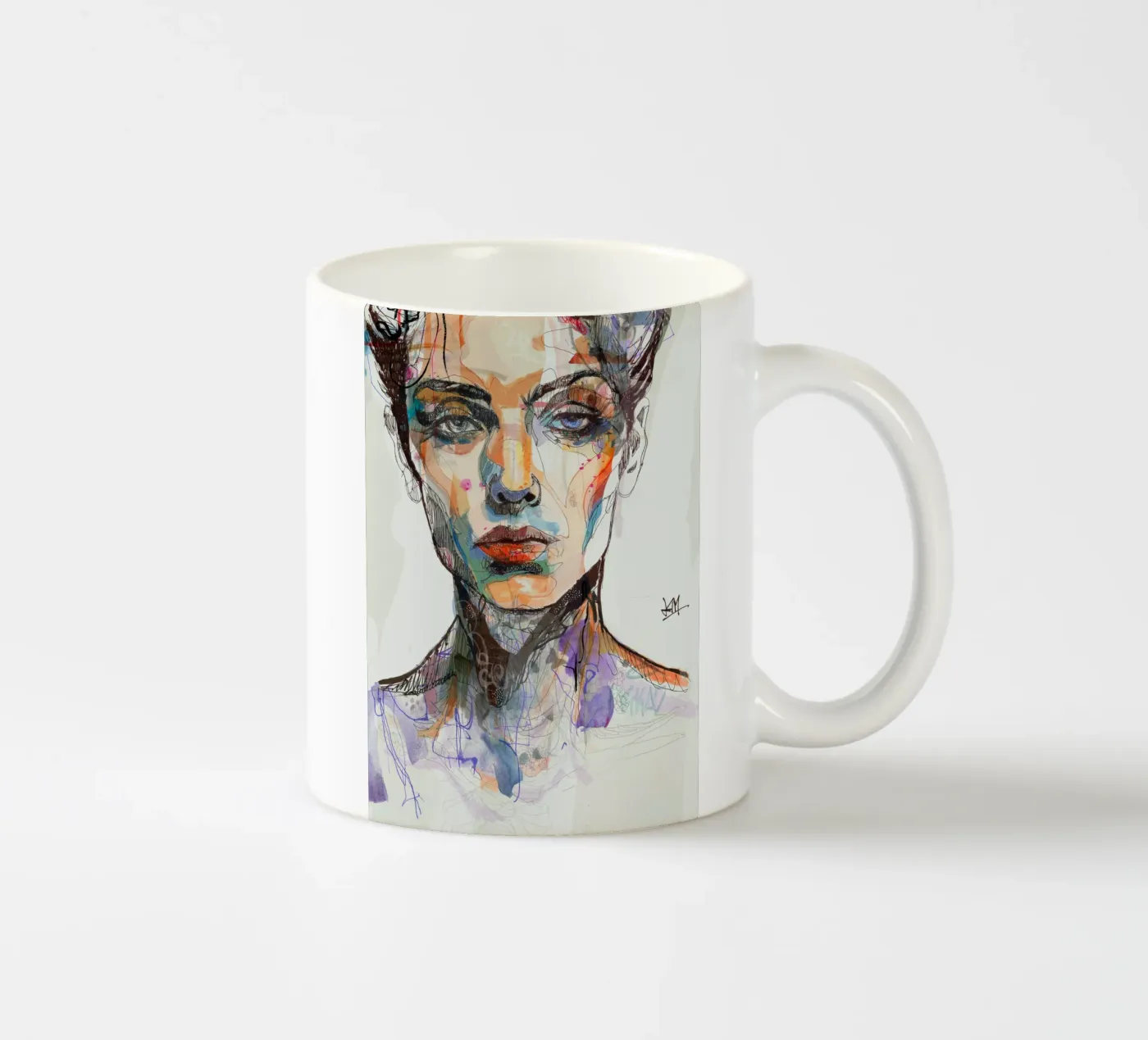 mirror ceramic mug by Giulio Iurissevich