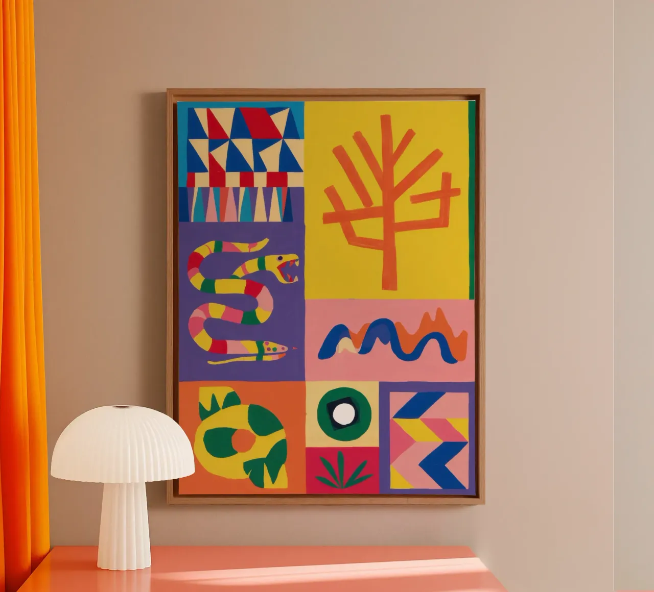 Chromatische Rasterharmonie Leinwand von Scaller Stars