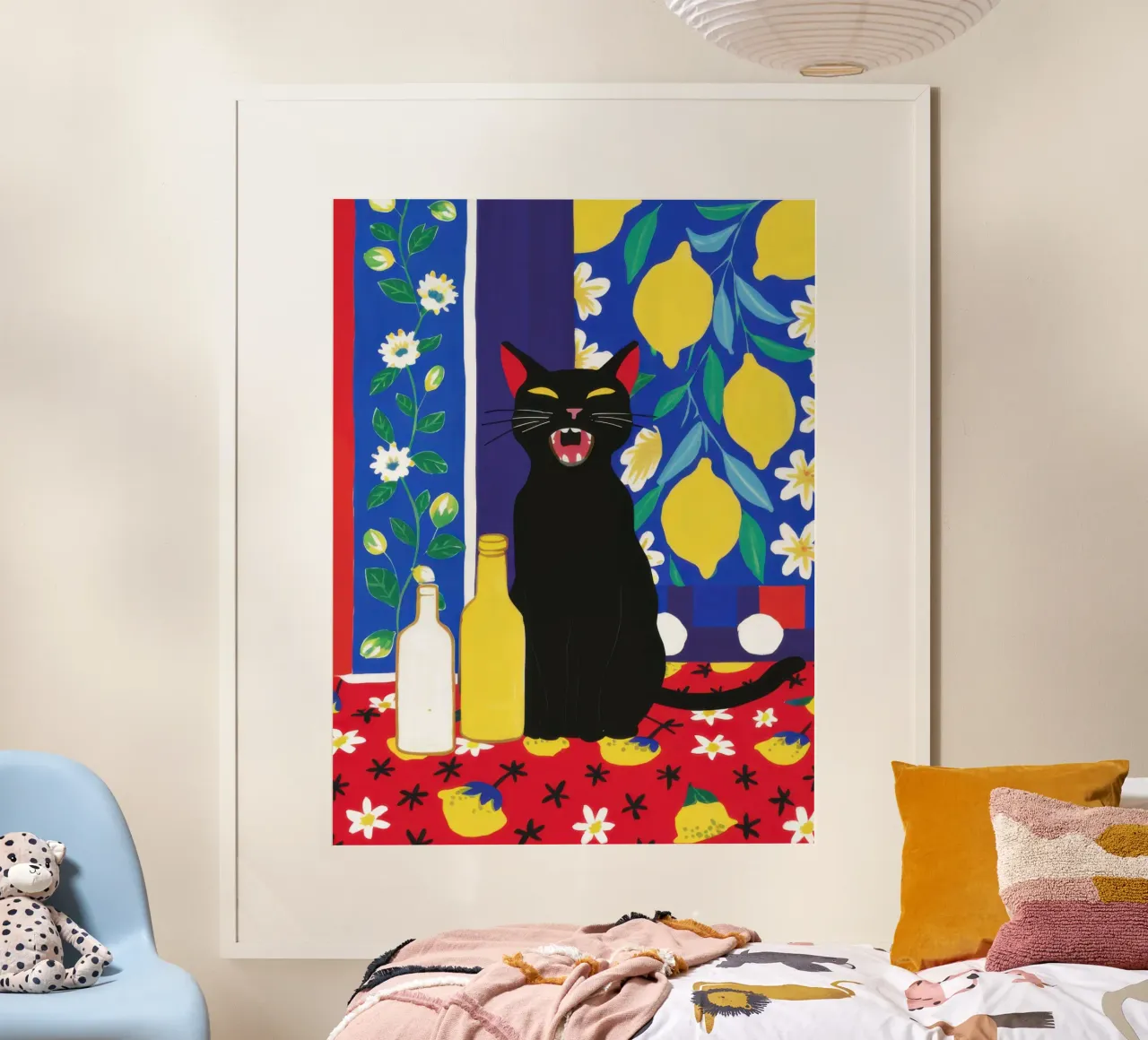 Notturno e agrumi poster con telaio in alluminio da Scaller Stars