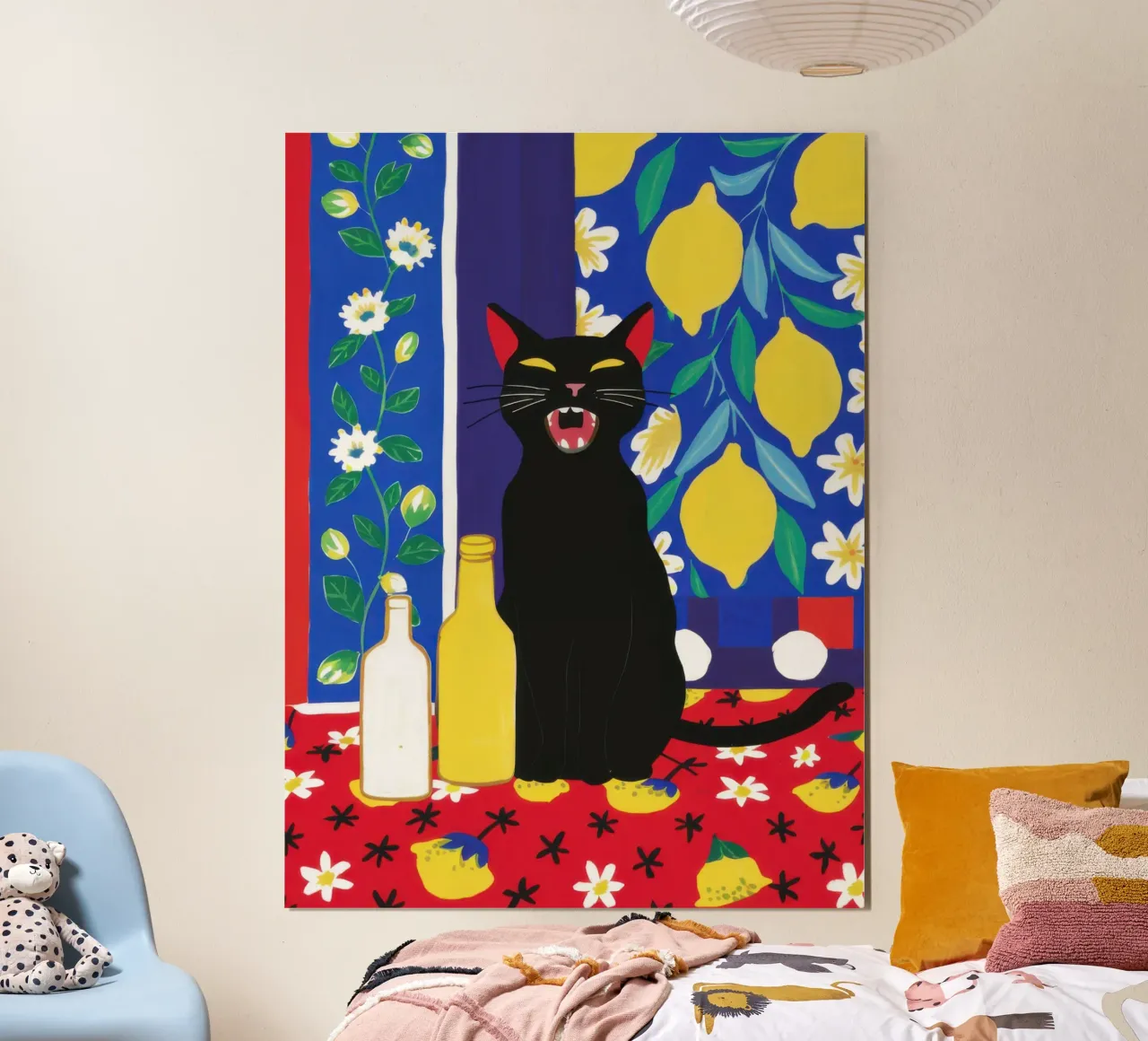 Notturno e agrumi poster con telaio in alluminio da Scaller Stars