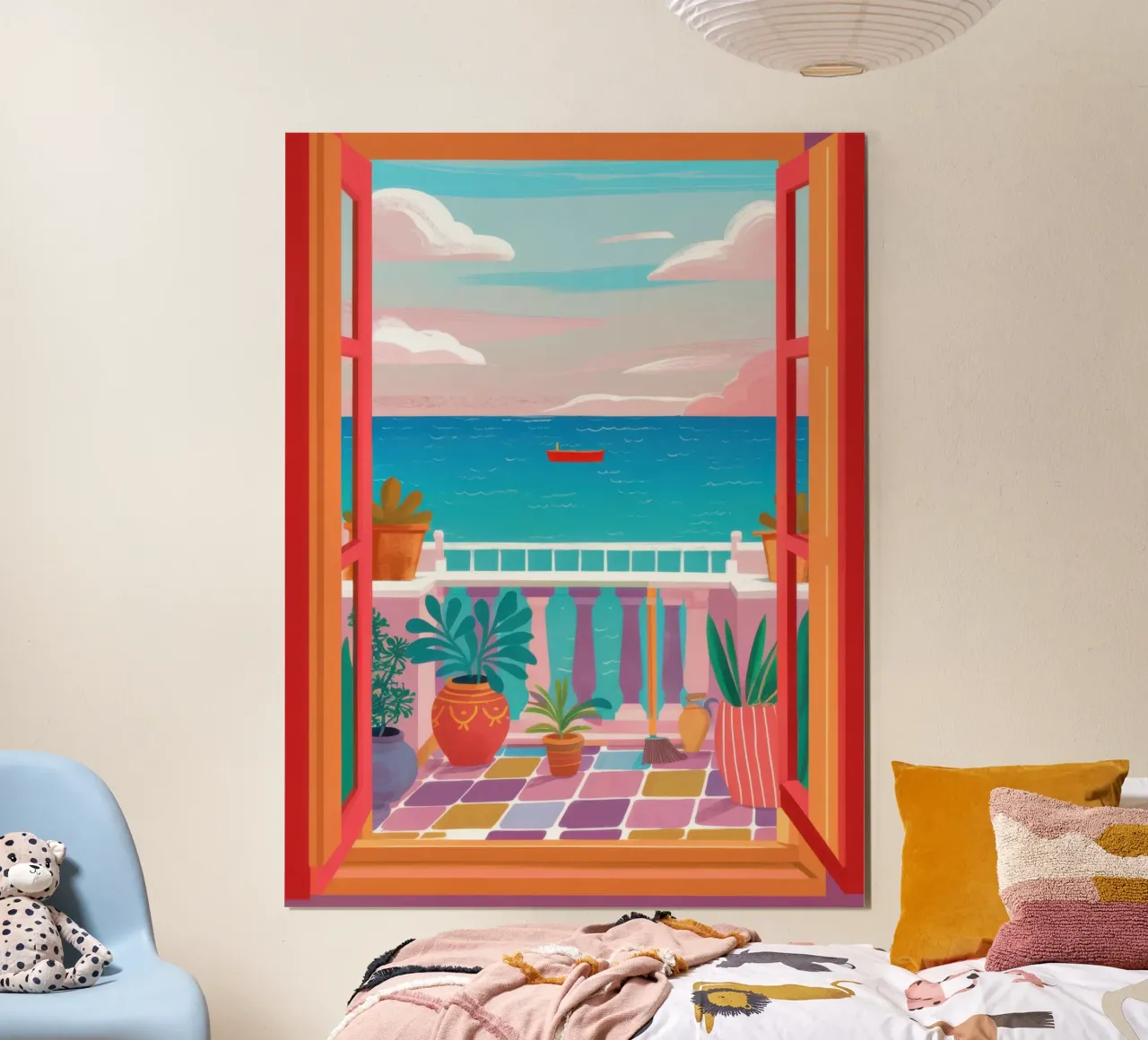 Cornice cremisi Paesaggio marino poster da Scaller Stars