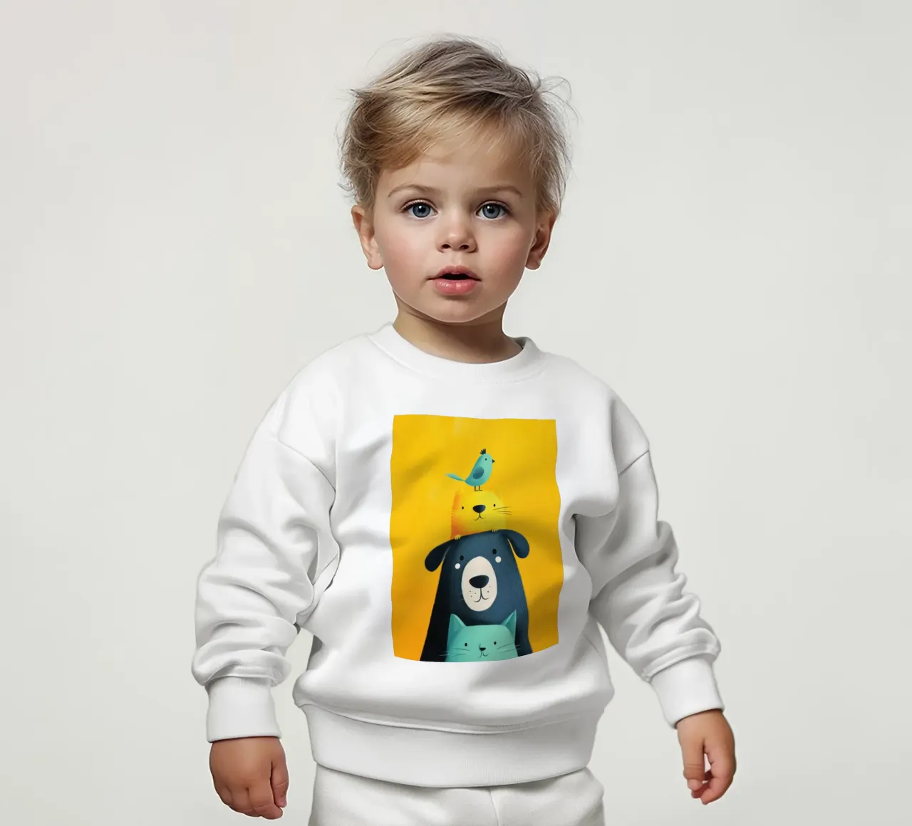 Bear, Cat, Cat, Bird felpa neonato da Kiara