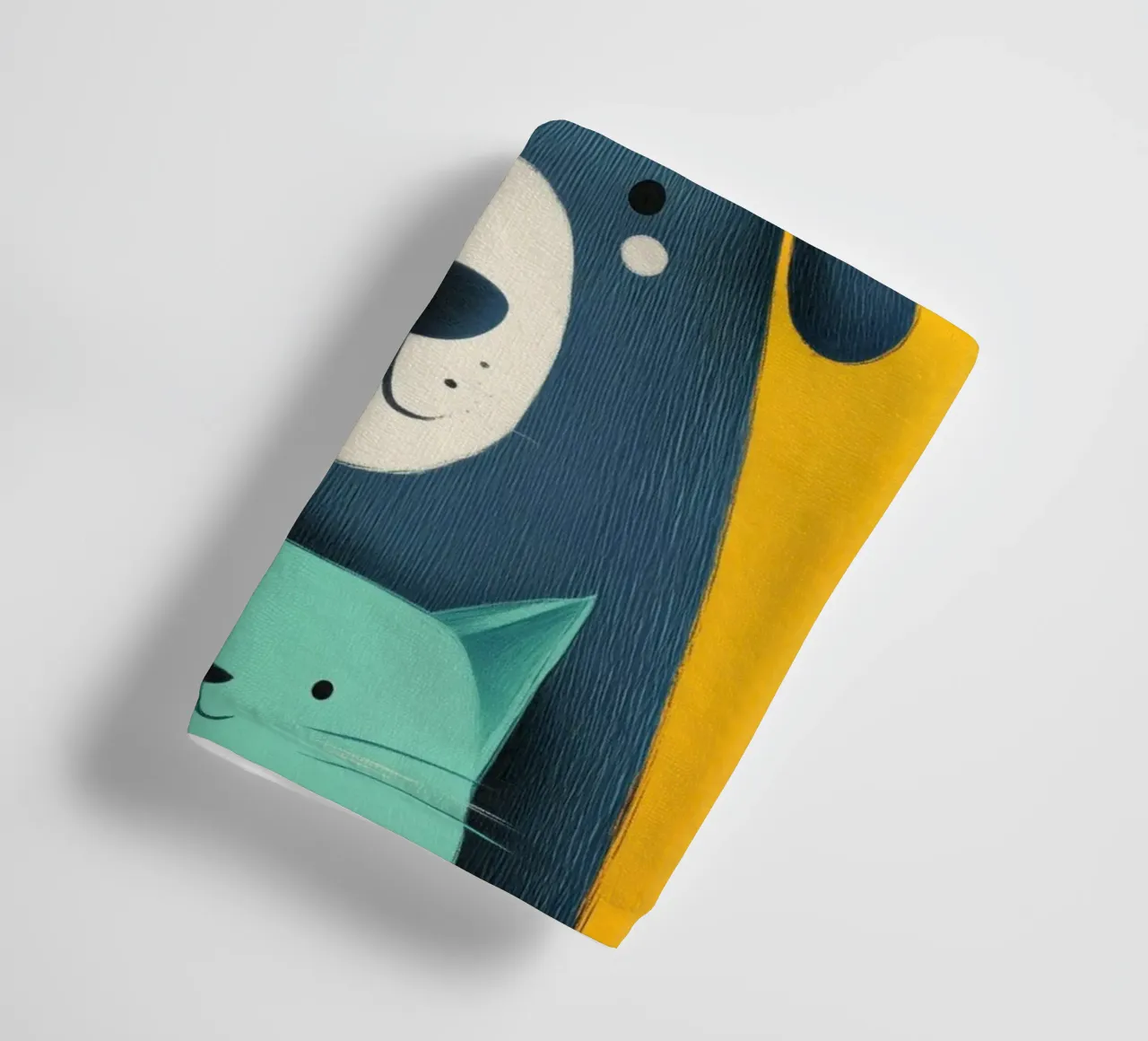 Bear, Cat, Cat, Bird towel by Kiara