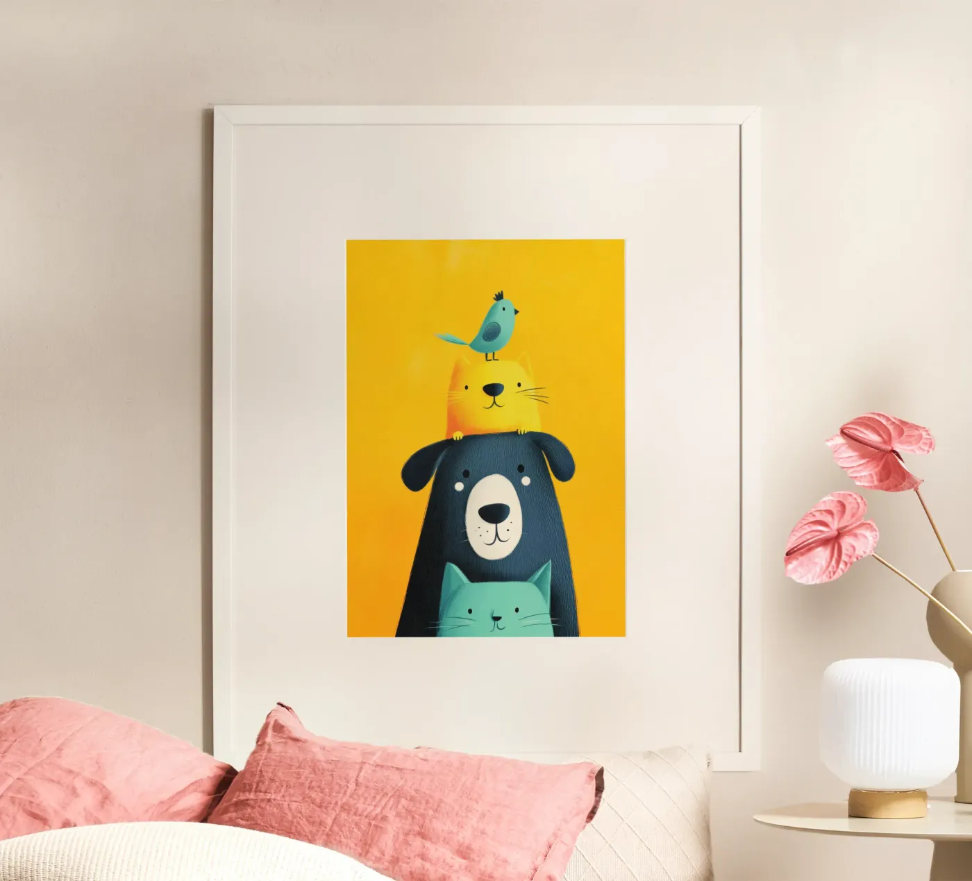 Bear, Cat, Cat, Bird poster da Kiara
