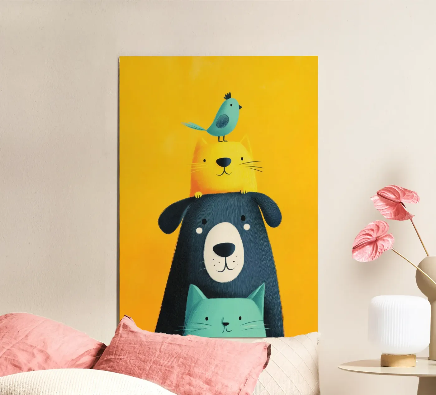 Bear, Cat, Cat, Bird poster da Kiara