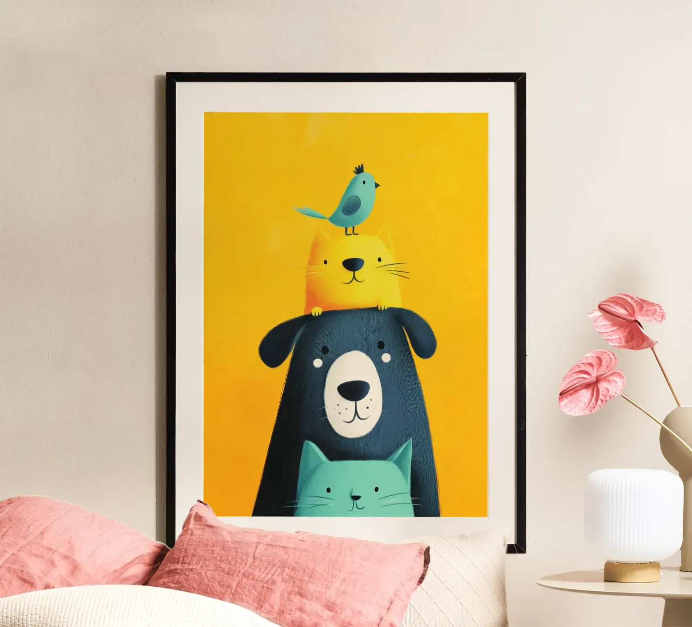Bear, Cat, Cat, Bird poster da Kiara