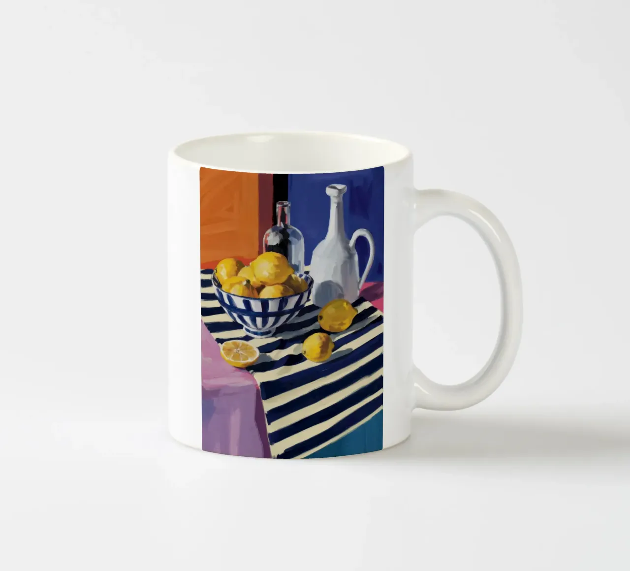 Serenità a righe lemoniche tazza in ceramica da Snow Mist