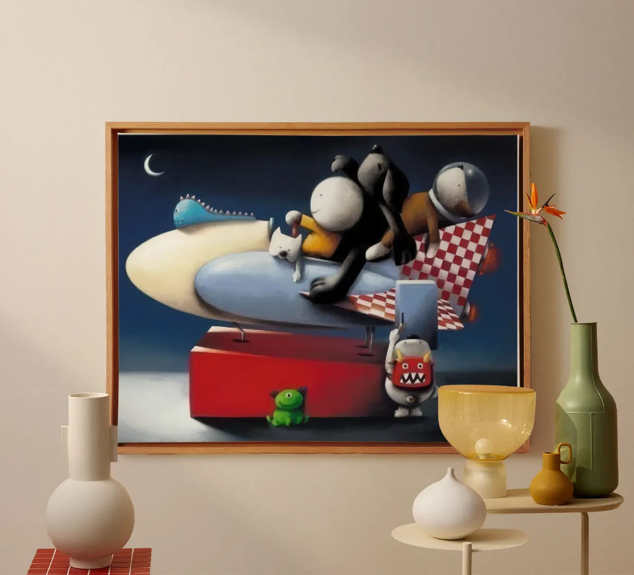 Cadetti dello spazio Doug Hyde tela con Cornice a cassetta da Hyde Hi