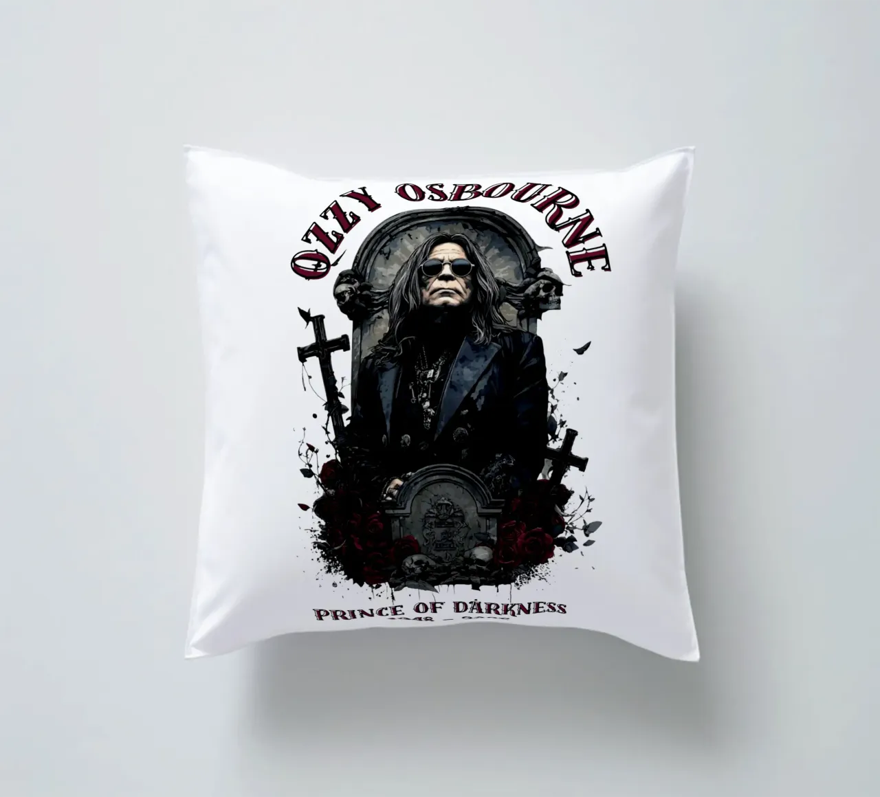 Riposa in pace Ozzy Osbourne cuscino da https://www.juniqe.com/uk/shop/Henndraws