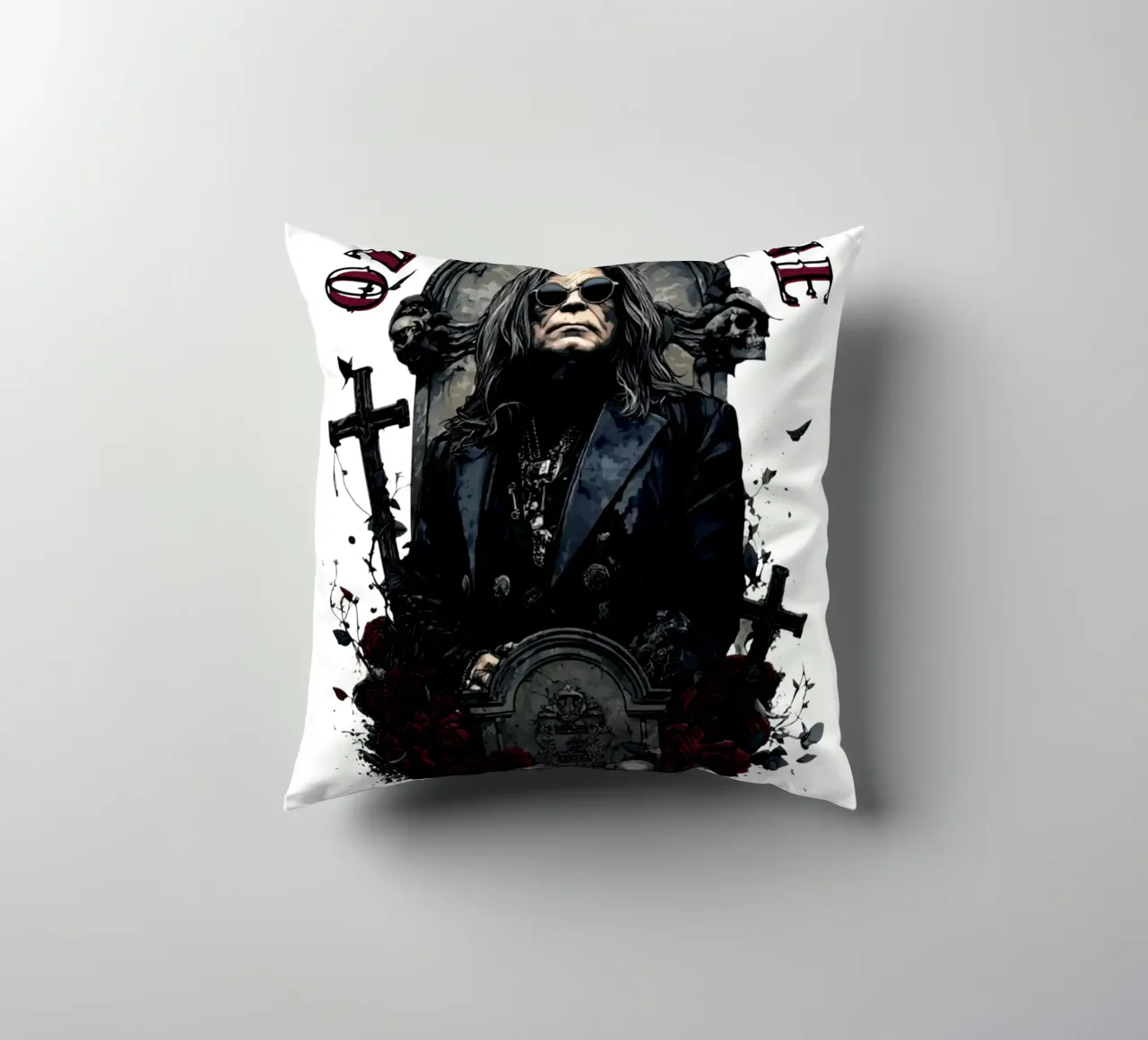 Riposa in pace Ozzy Osbourne cuscino da https://www.juniqe.com/uk/shop/Henndraws
