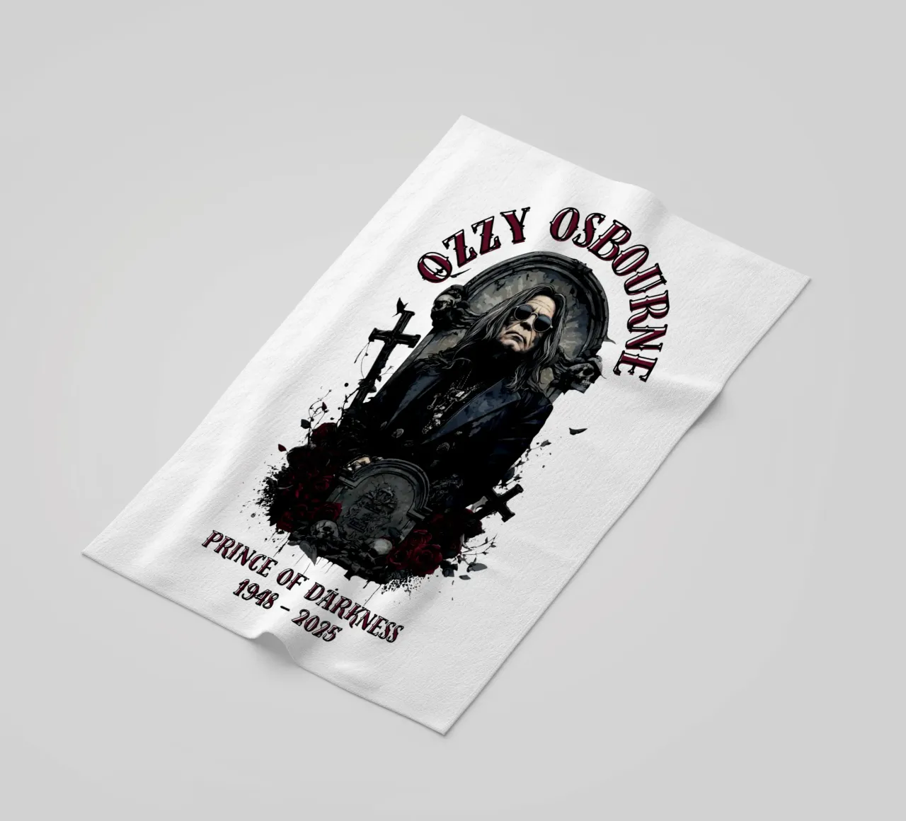 Riposa in pace Ozzy Osbourne telo mare da https://www.juniqe.com/uk/shop/Henndraws