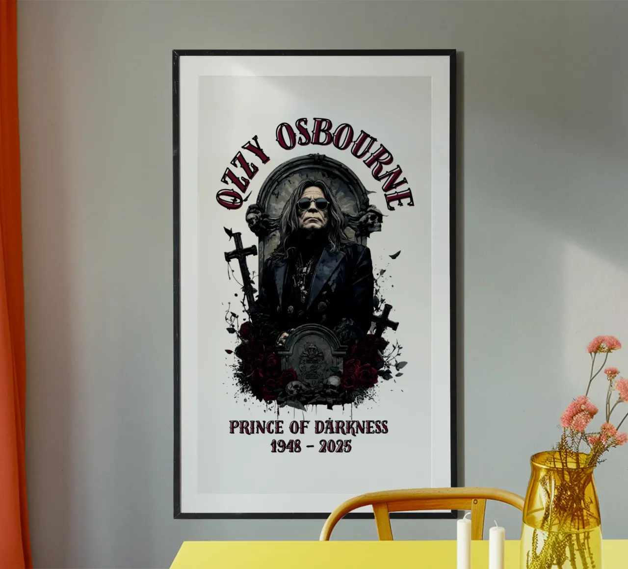 Riposa in pace Ozzy Osbourne poster da https://www.juniqe.com/uk/shop/Henndraws