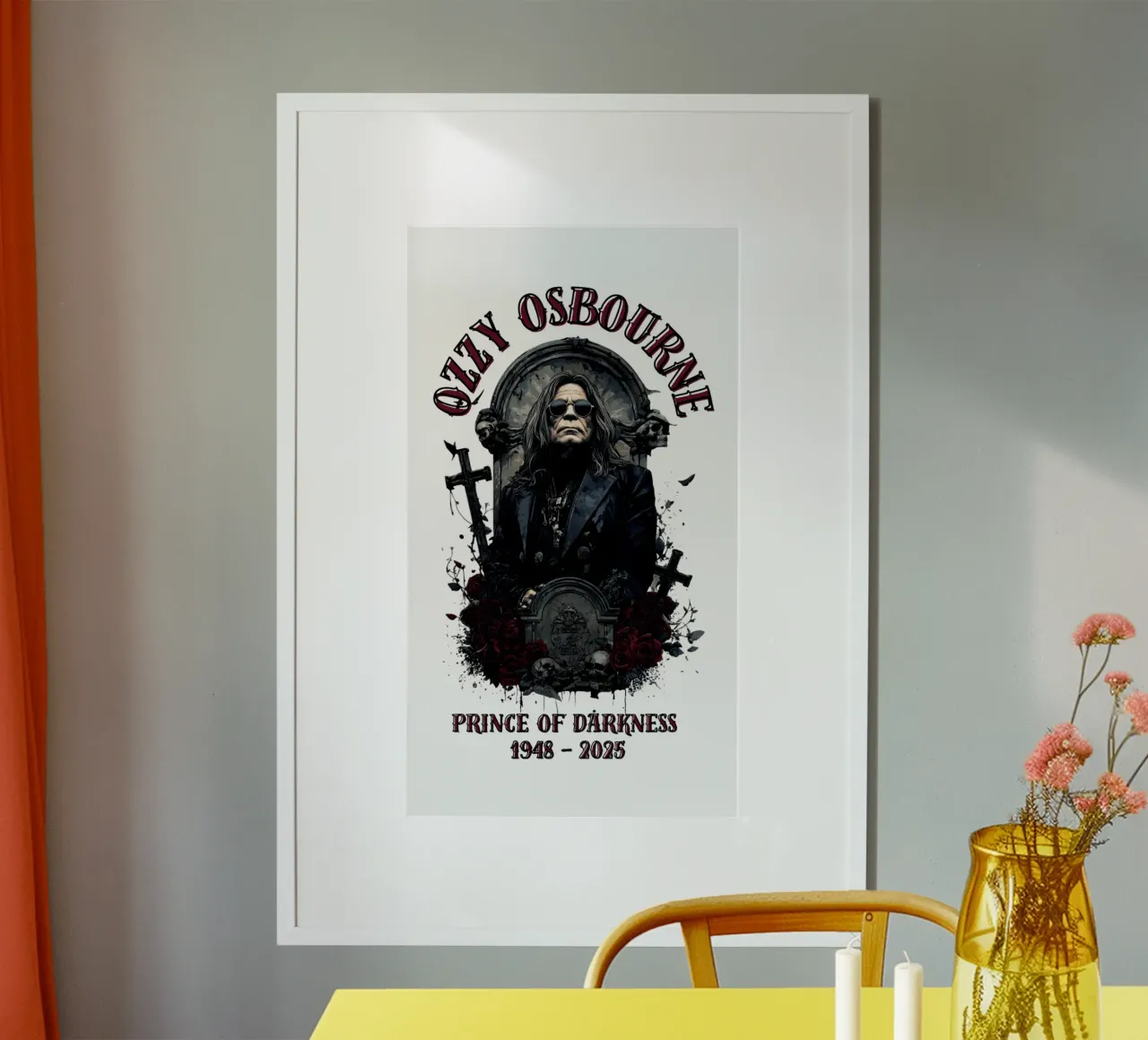Riposa in pace Ozzy Osbourne poster da https://www.juniqe.com/uk/shop/Henndraws