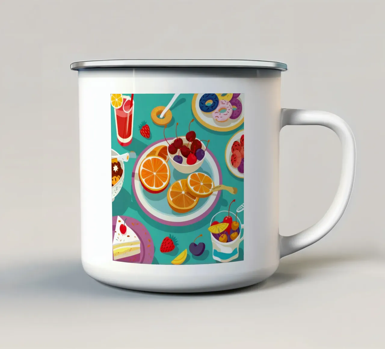 Mattinata vibrante tazza in smalto da Scaller Stars