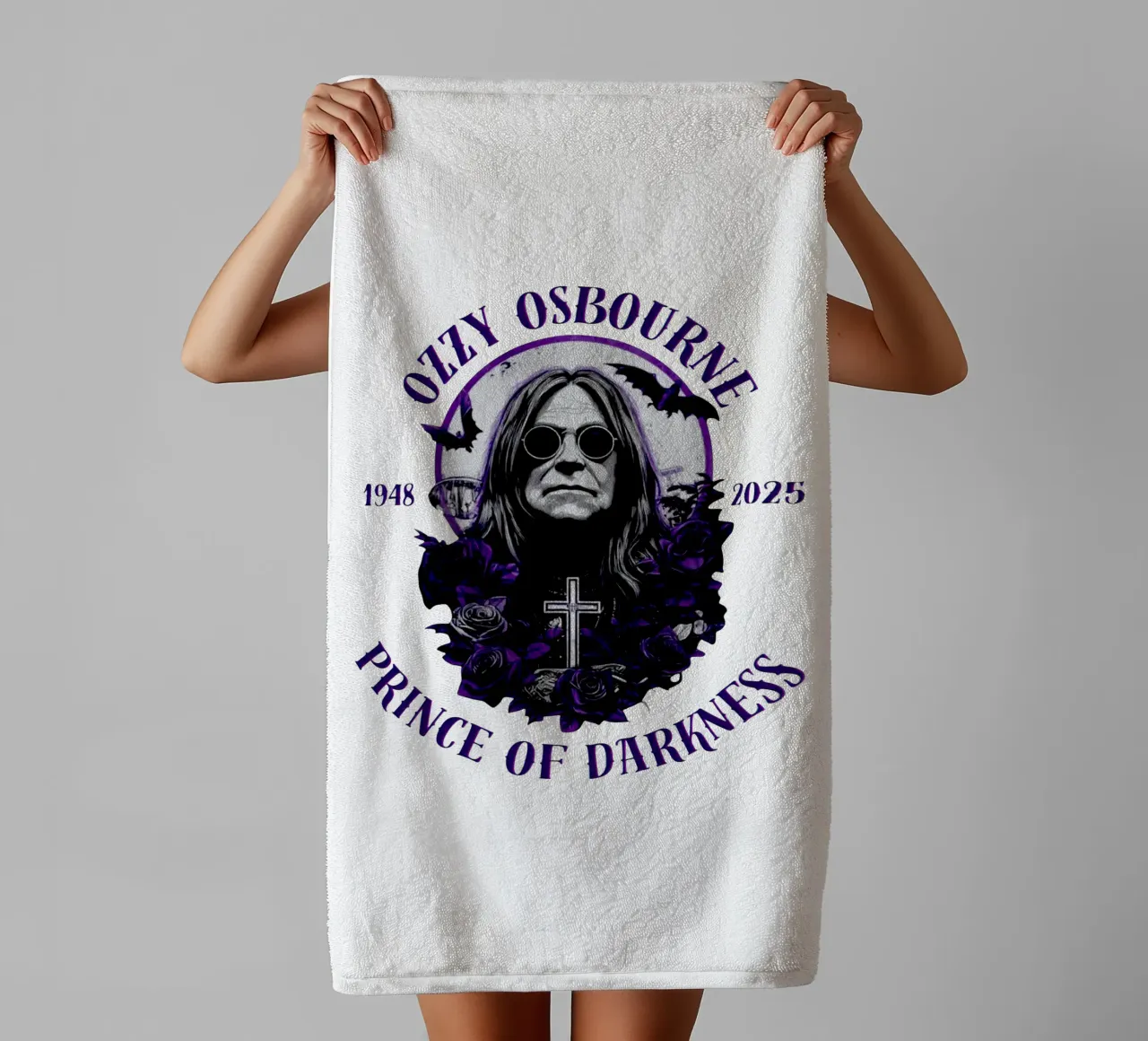 Thanks For All Memories Ozzy Osbourne towel by https://www.juniqe.com/uk/shop/Henndraws