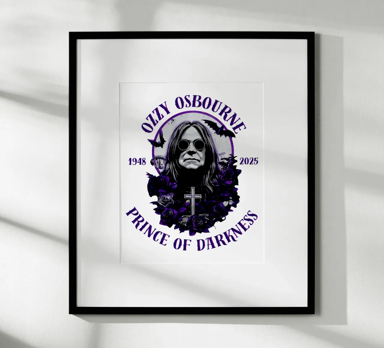 Grazie per tutti i ricordi Ozzy Osbourne poster da https://www.juniqe.com/uk/shop/Henndraws