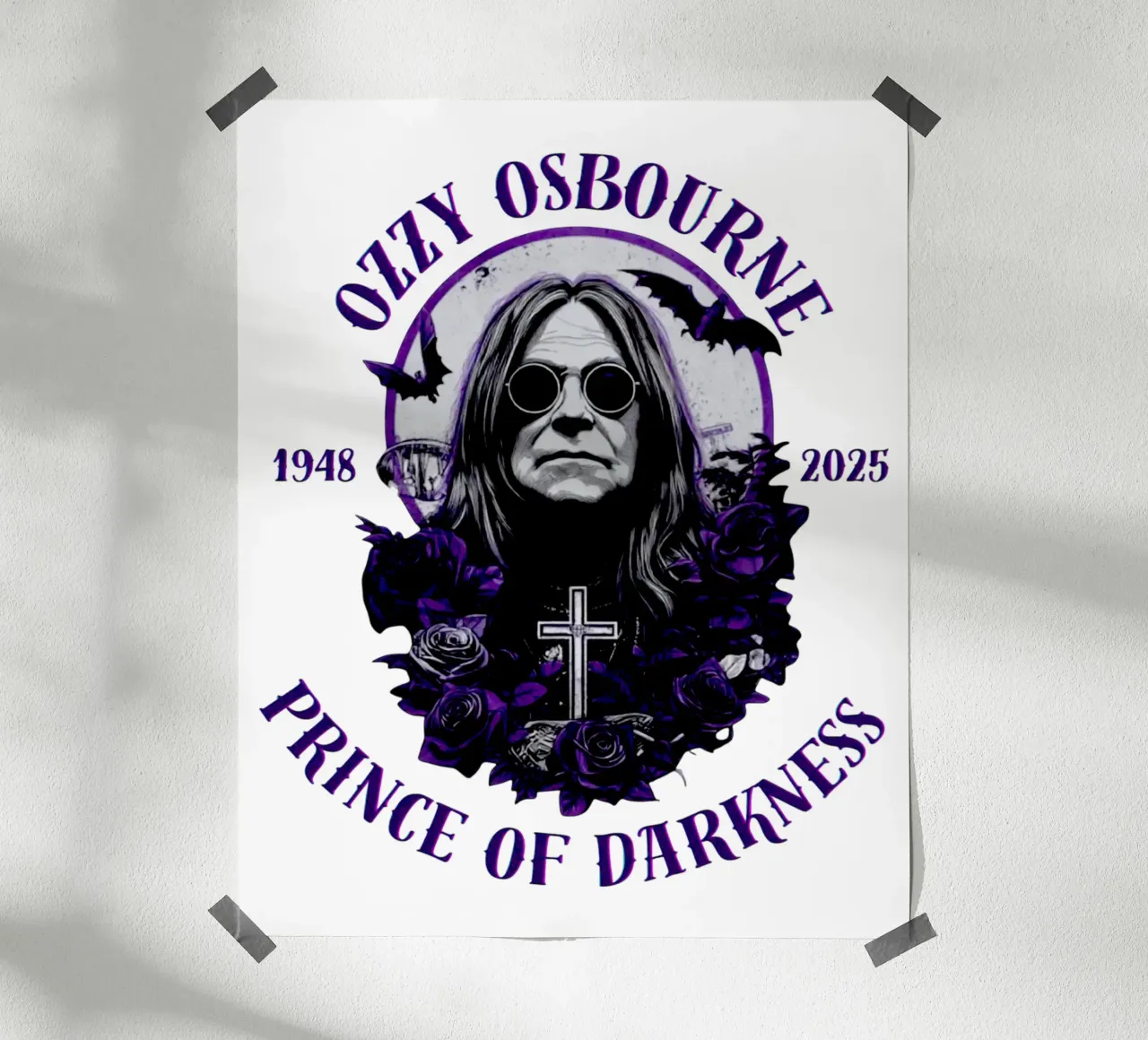 Grazie per tutti i ricordi Ozzy Osbourne poster da https://www.juniqe.com/uk/shop/Henndraws