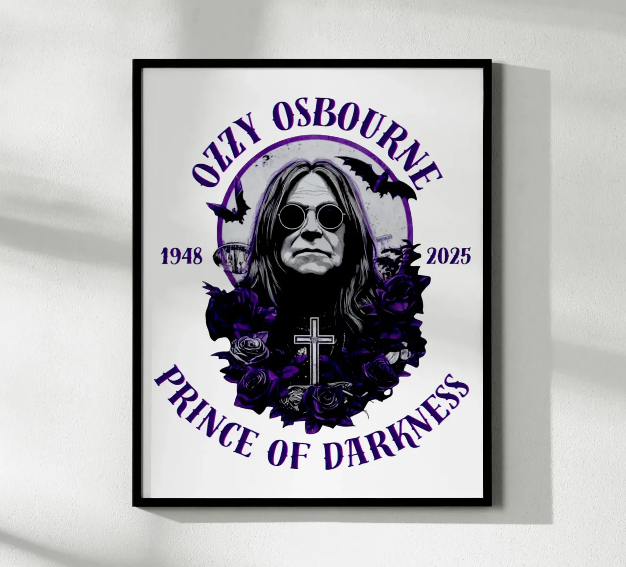 Grazie per tutti i ricordi Ozzy Osbourne poster da https://www.juniqe.com/uk/shop/Henndraws