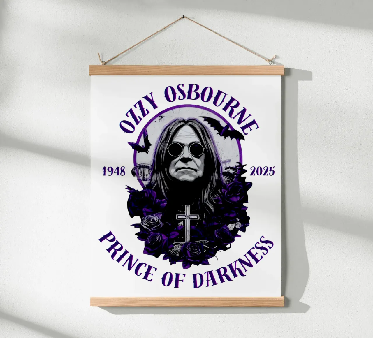 Grazie per tutti i ricordi Ozzy Osbourne poster da https://www.juniqe.com/uk/shop/Henndraws