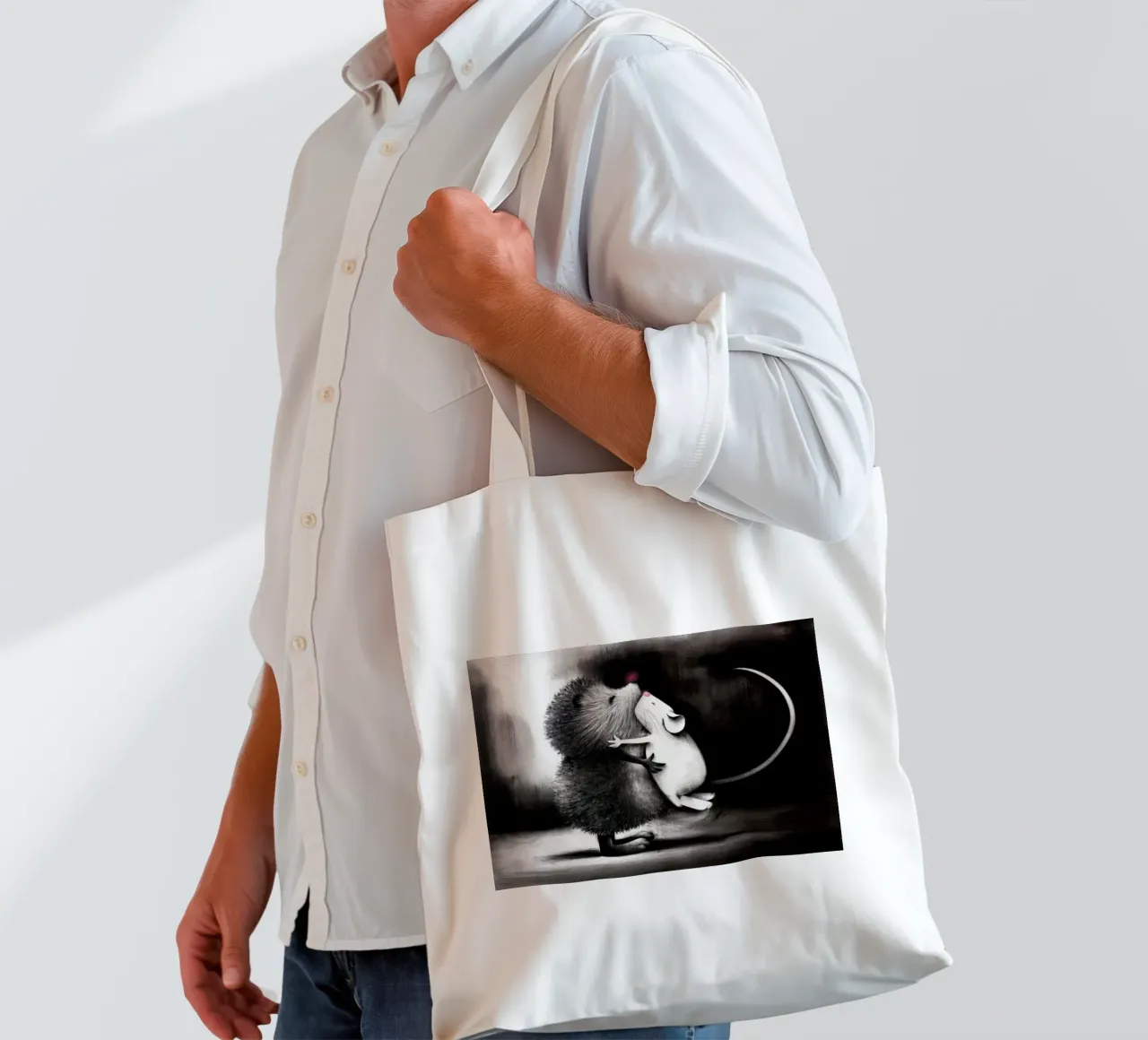 Abbracci alla siepe Doug Hyde borsa in juta da Hyde Hi