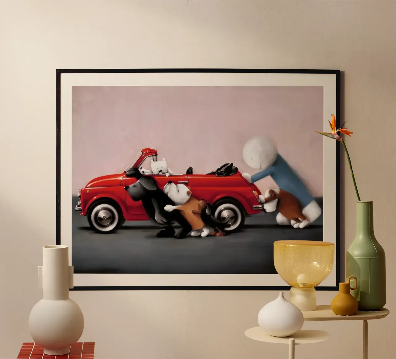 Lavoro di squadra Doug Hyde poster con telaio in legno da Hyde Hi