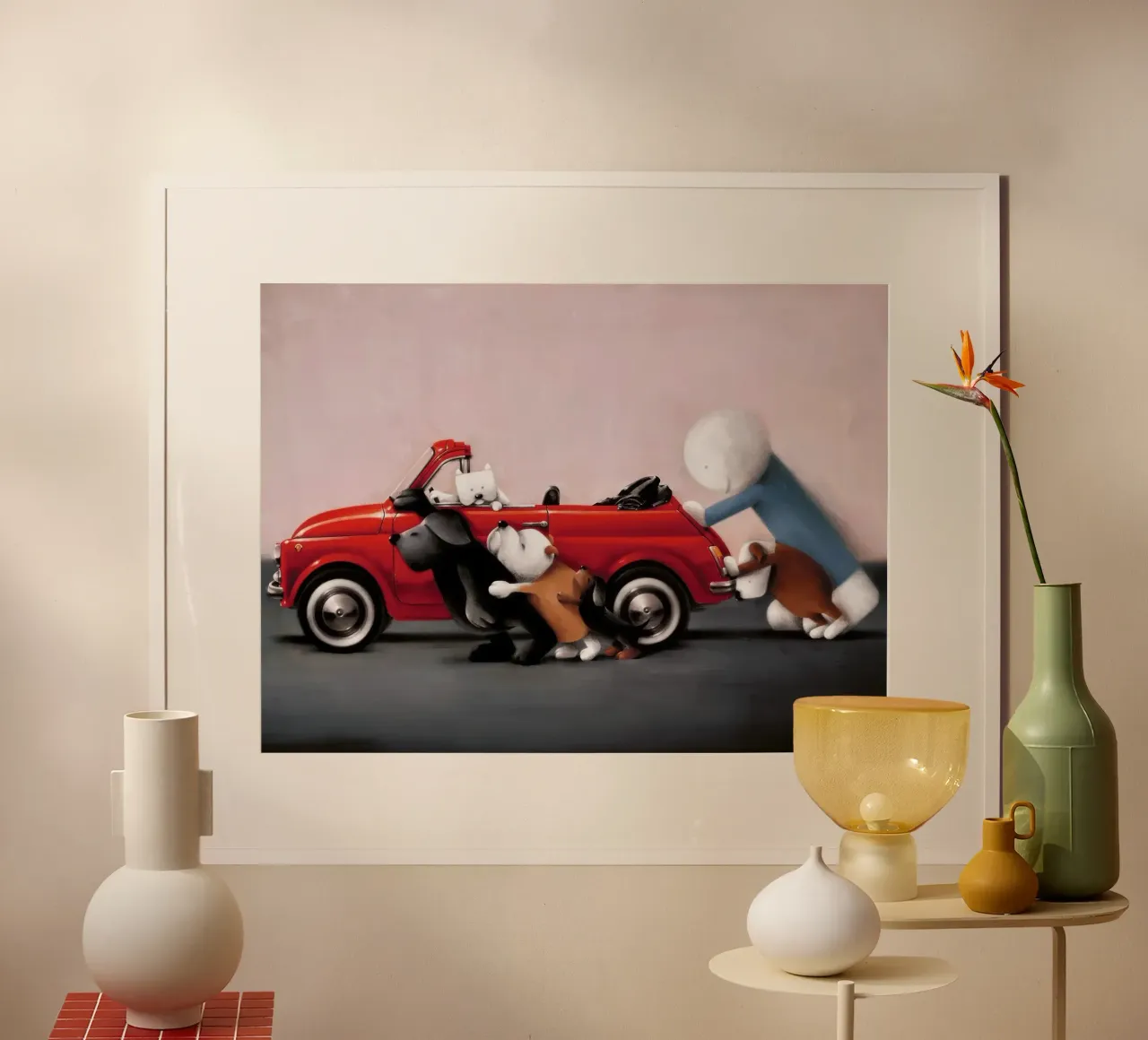 Lavoro di squadra Doug Hyde poster con telaio in legno da Hyde Hi