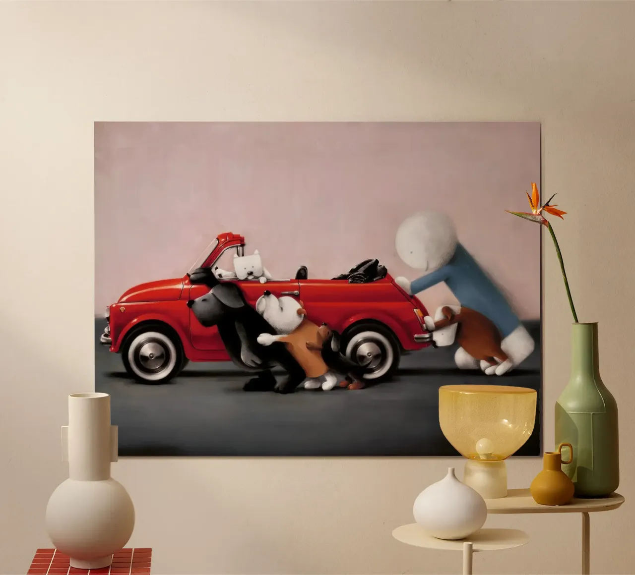 Lavoro di squadra Doug Hyde poster con telaio in legno da Hyde Hi