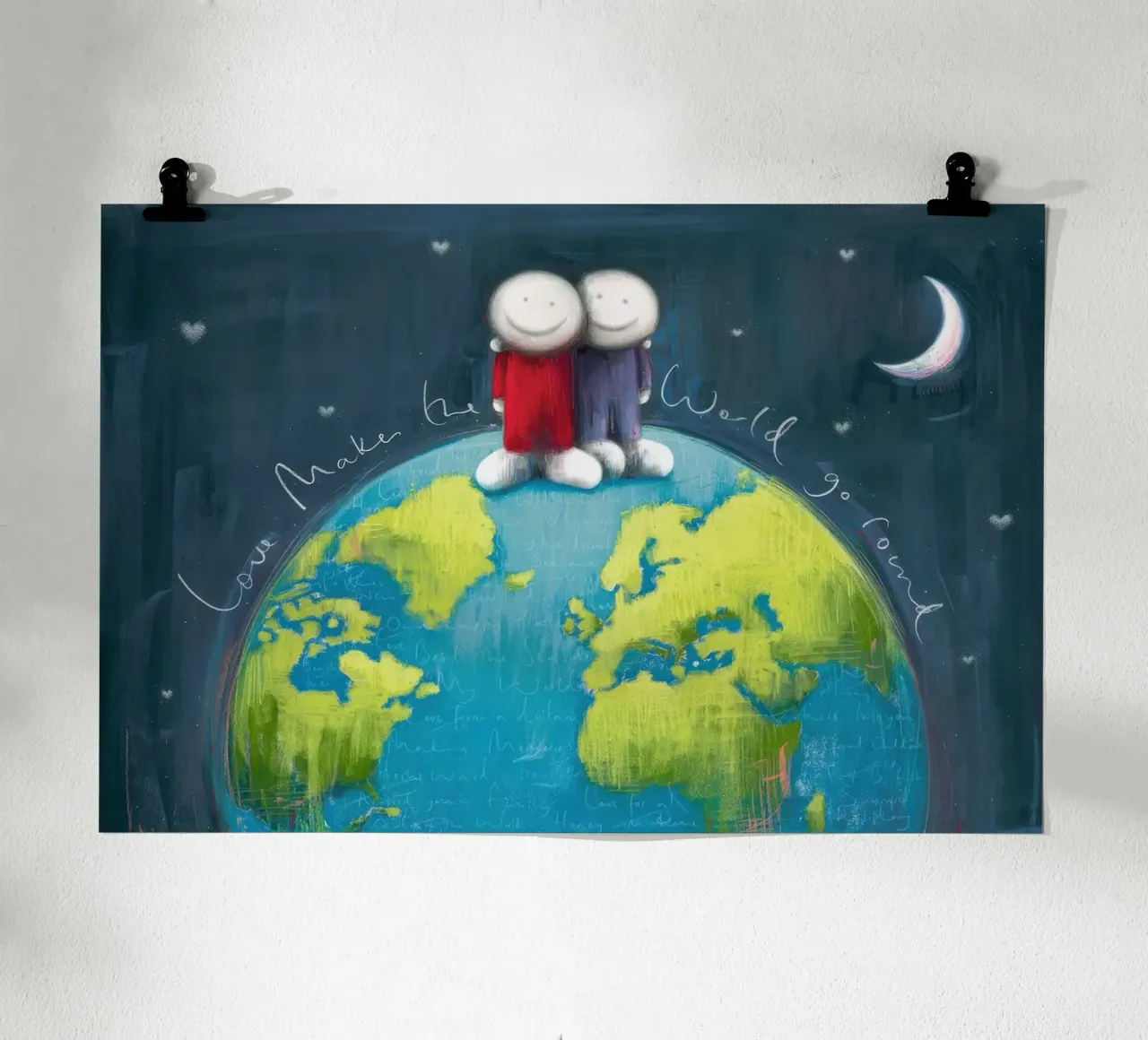 L'amore fa girare il mondo Doug Hyde poster con telaio in plastica da Hyde Hi